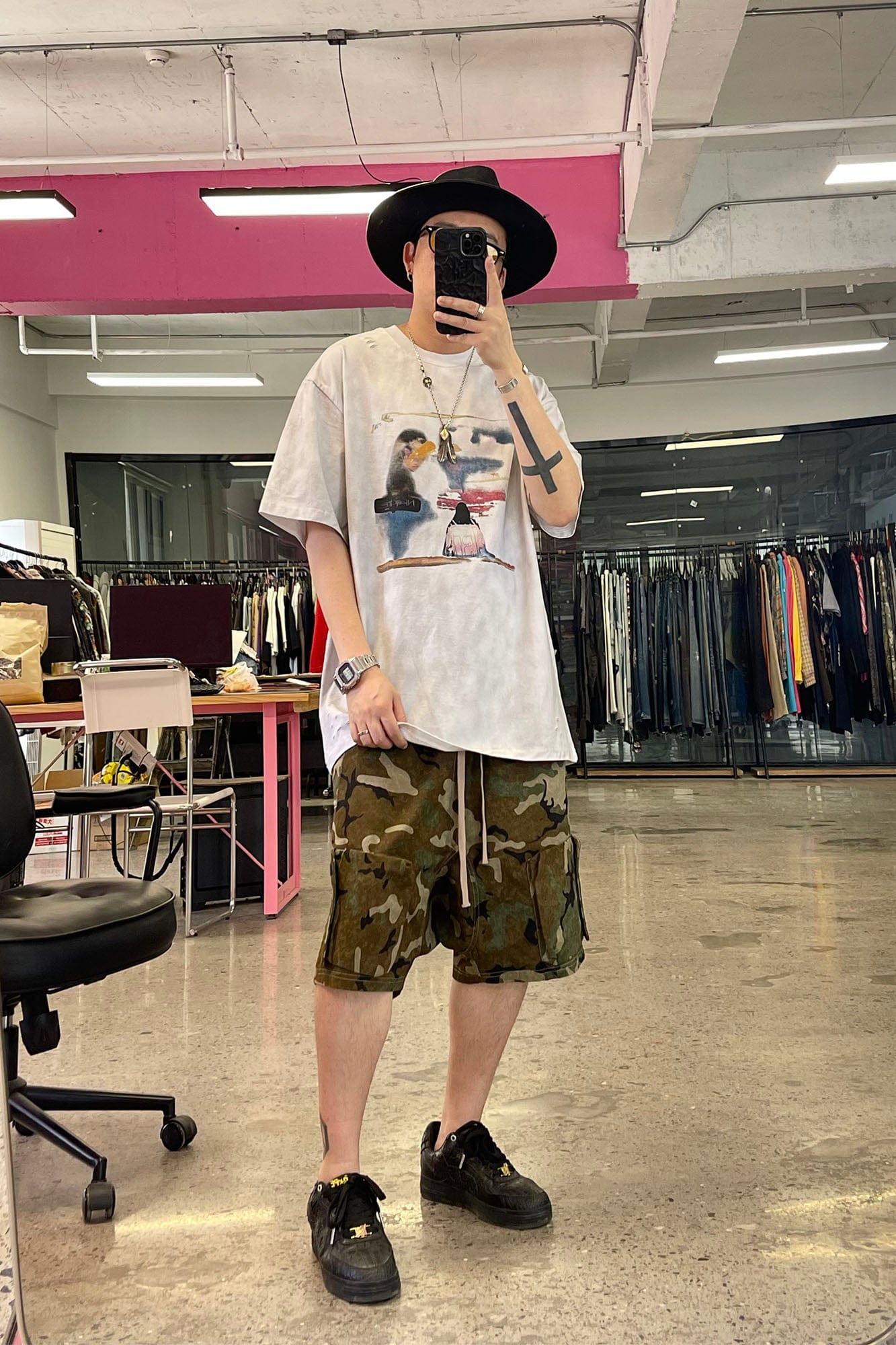 ME DA IGUAL Utility Camo Drawstring Shorts-Shorts-M-Free Shipping Leatheretro