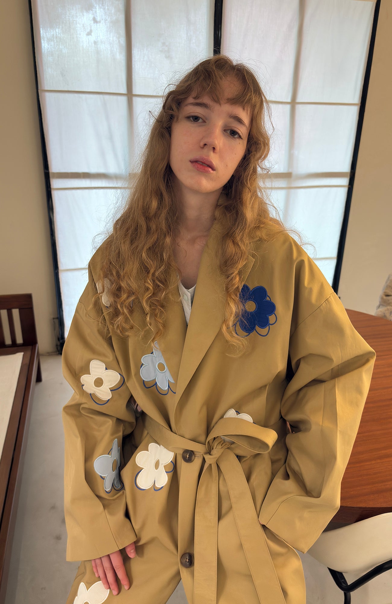 MIICHOUS Floral Paneled Detachable Liner Coat-Jacket-S-Khaki-Free Shipping Leatheretro