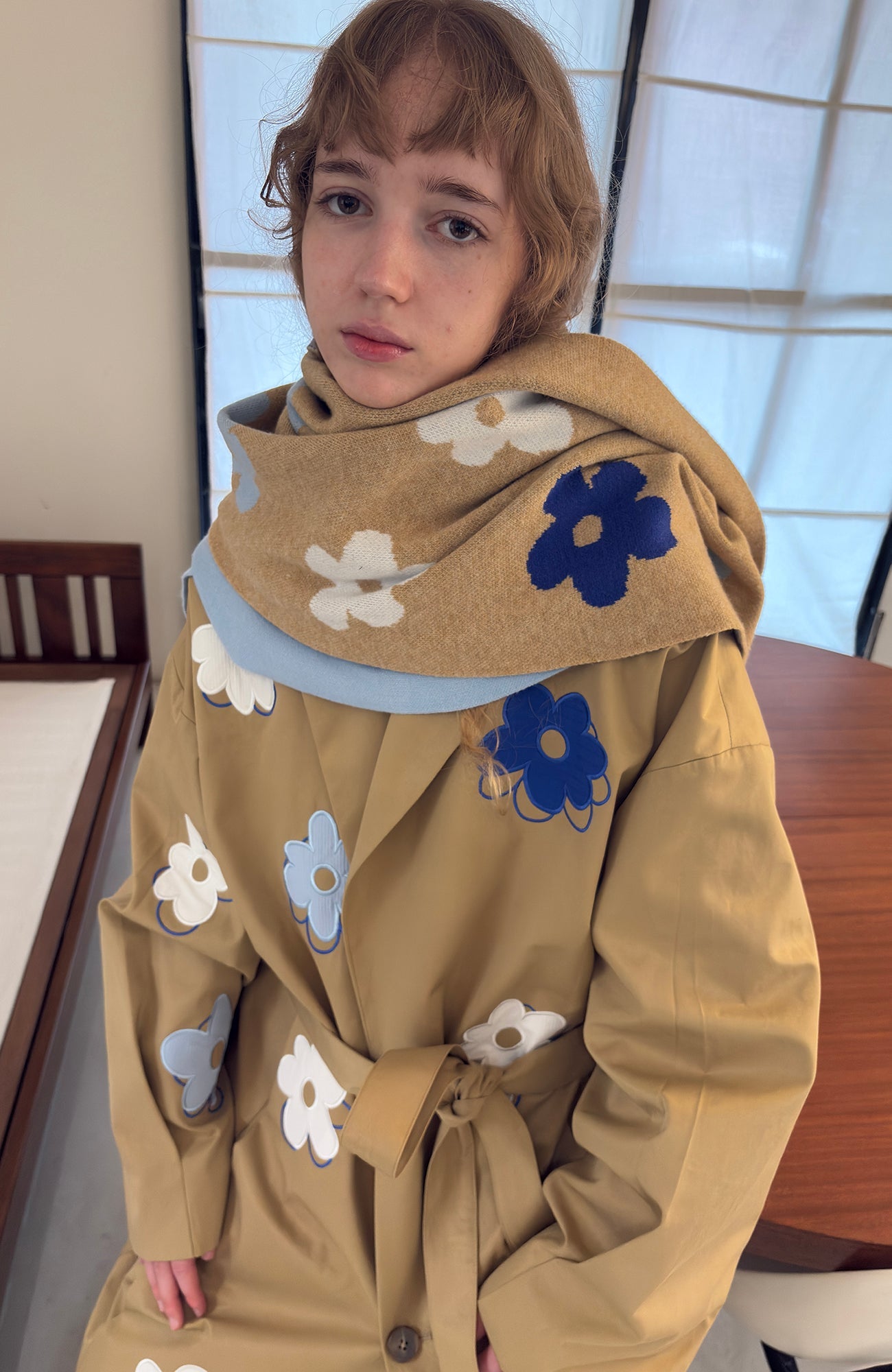 MIICHOUS Floral Paneled Detachable Liner Coat-Jacket-S-Khaki-Free Shipping Leatheretro