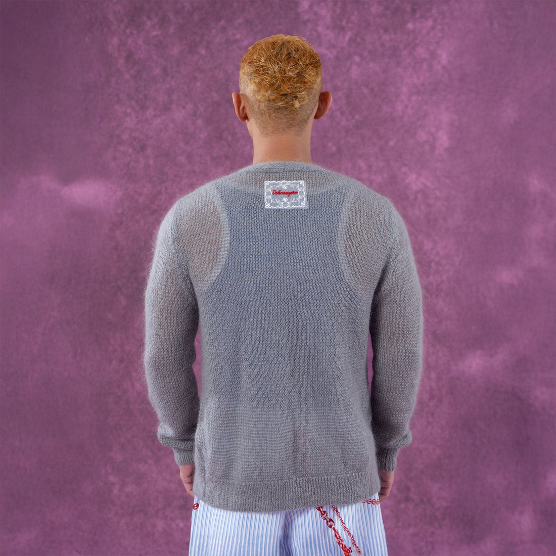 CLP Mohair V-Neck Cardigan-Sweater-M-Free Shipping Leatheretro