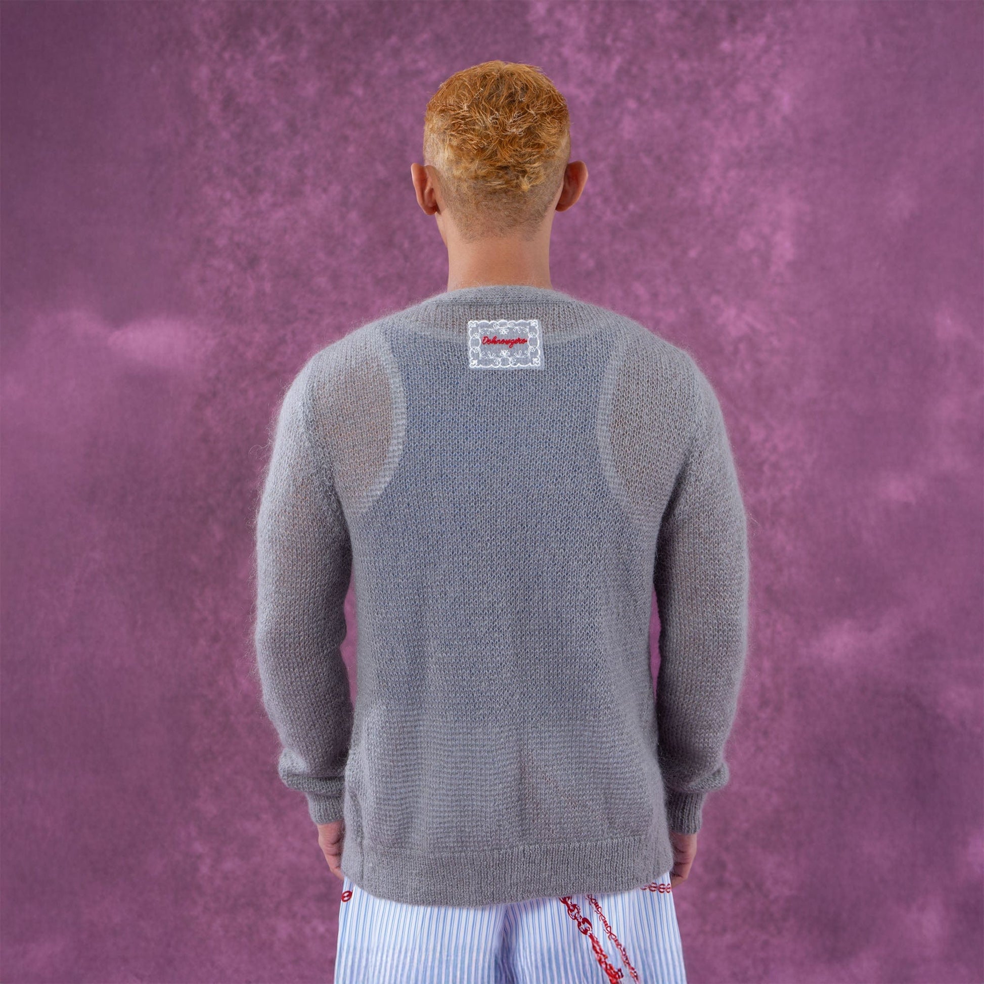 CLP Mohair V-Neck Cardigan-Sweater-M-Free Shipping Leatheretro