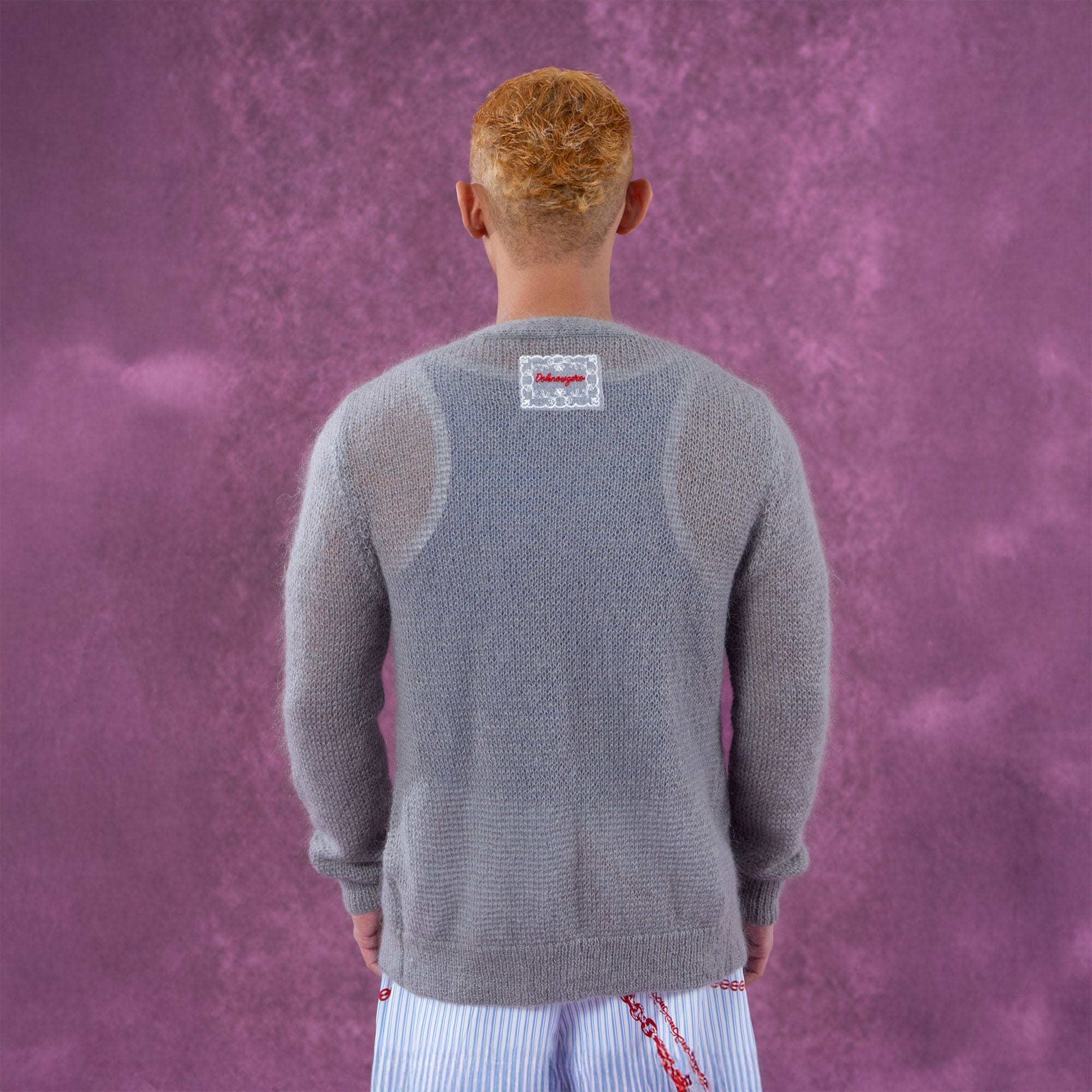 CLP Mohair V-Neck Cardigan-Sweater-M-Free Shipping Leatheretro