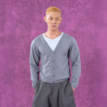 CLP Layered V-Neck Cardigan-Sweater-M-Free Shipping Leatheretro