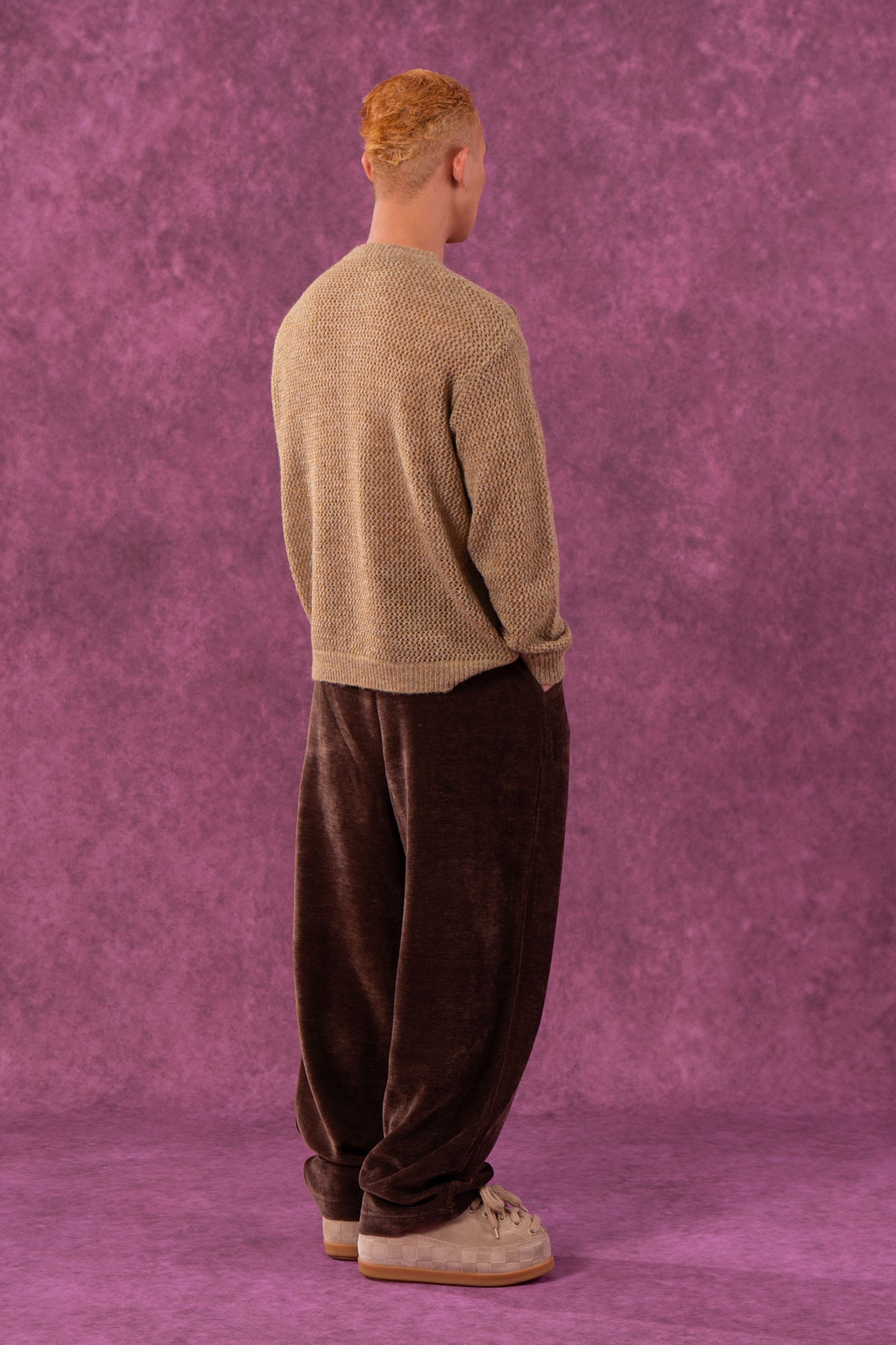 CLP Crochet Rose Wool-Blend Sweater-Sweater-M-Khaki-Free Shipping Leatheretro