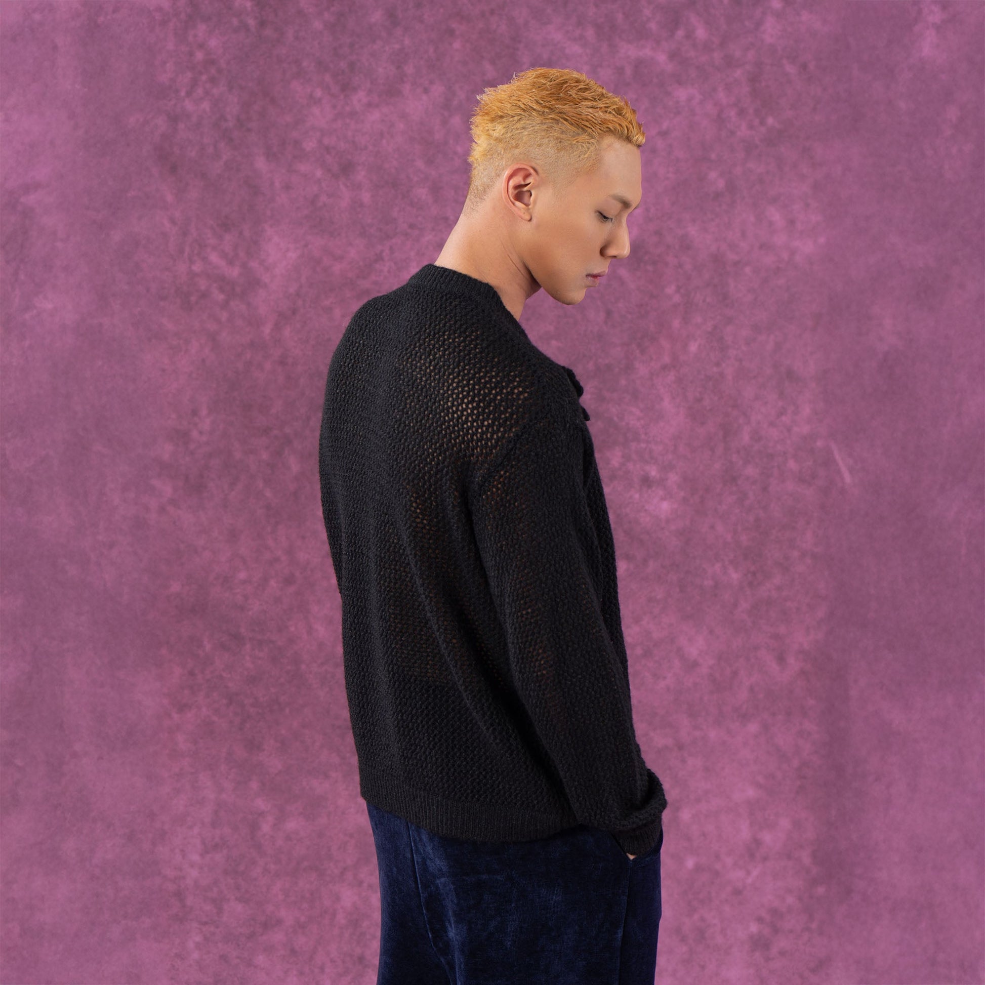 CLP Crochet Rose Wool-Blend Sweater-Sweater-M-Khaki-Free Shipping Leatheretro