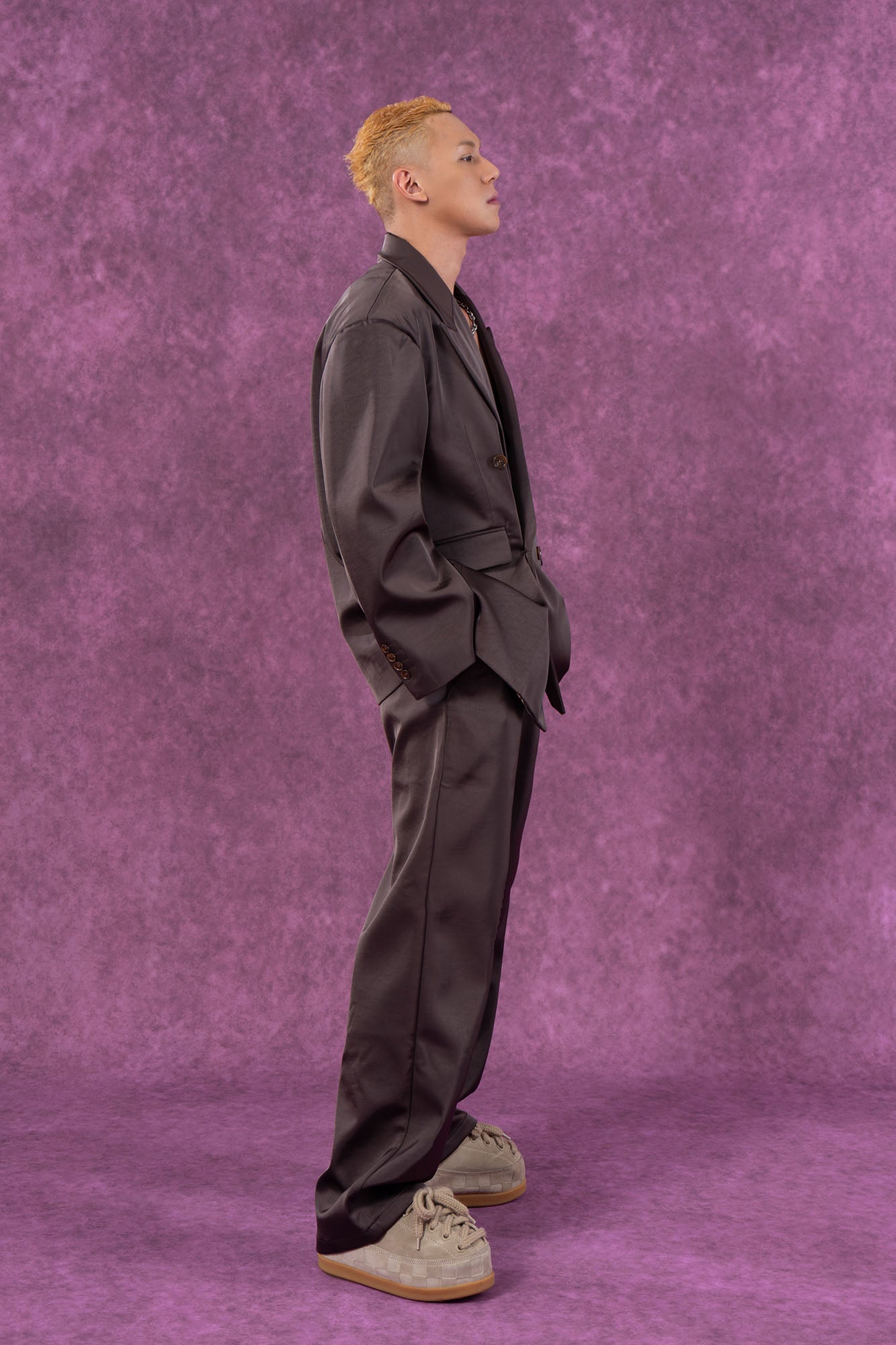 CLP Satin Straight-Leg Pants-Pants-S-Coffee-Free Shipping Leatheretro