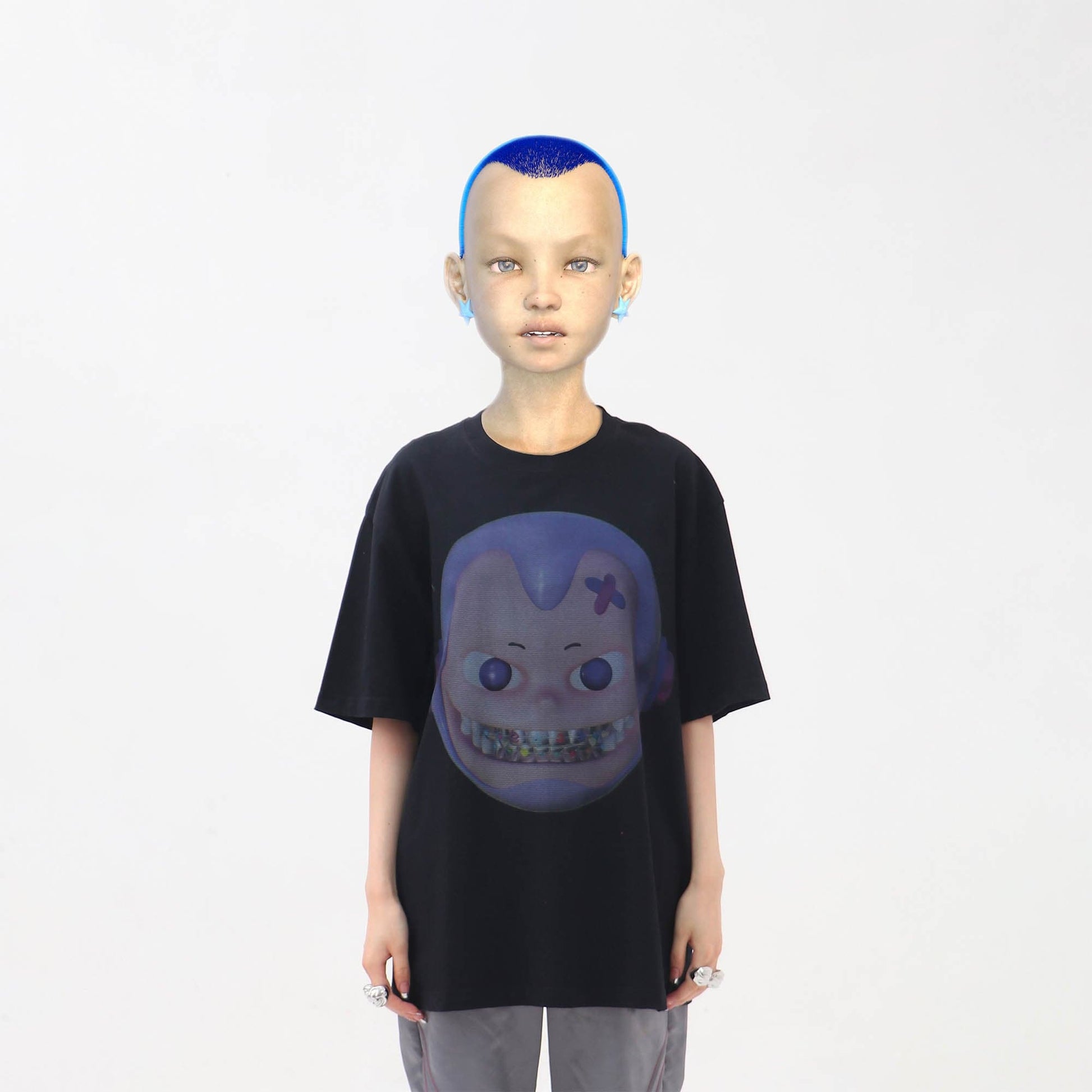 EMBRYO The Face Graphic T-Shirt Black-T Shirt-M-Free Shipping Leatheretro