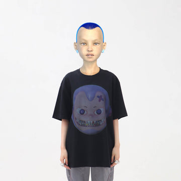 EMBRYO The Face Graphic T-Shirt Black-T Shirt-M-Free Shipping Leatheretro