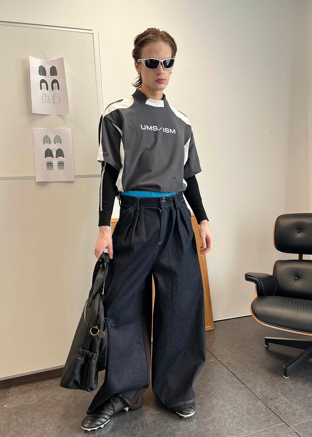 UMAMIISM Modern Spliced Racing T-Shirt-T Shirt-XS-Dark Grey-Free Shipping Leatheretro