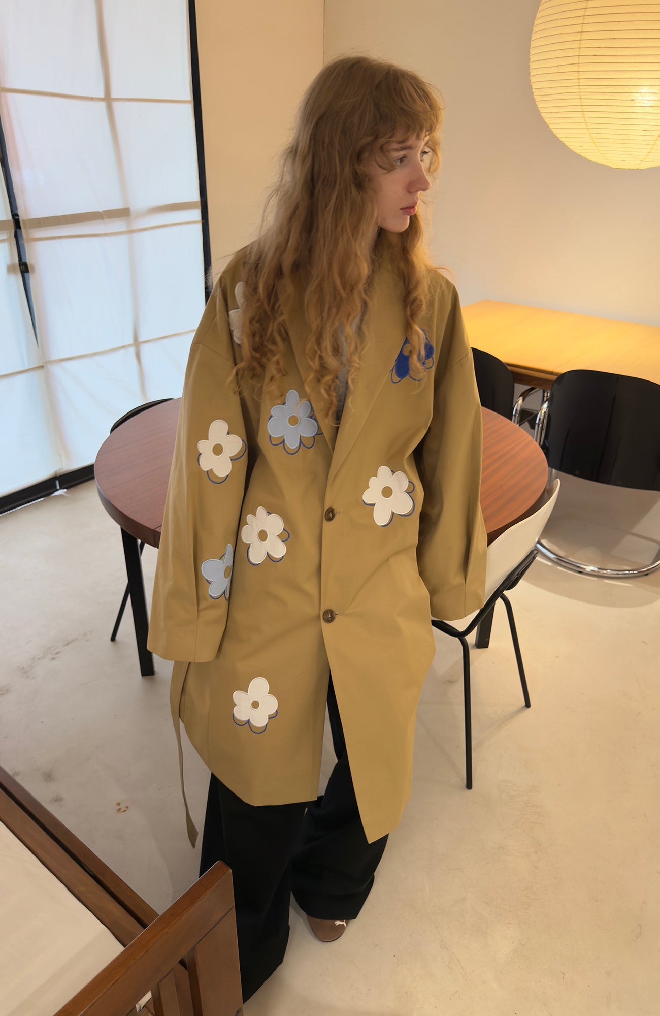 MIICHOUS Floral Paneled Detachable Liner Coat-Jacket-S-Khaki-Free Shipping Leatheretro