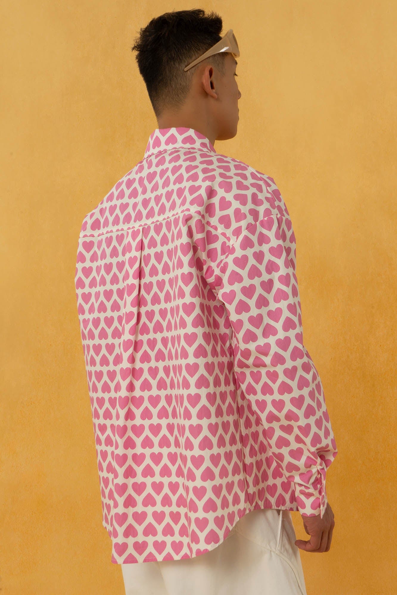 CLP Pink Heart Full-Print Shirt-Shirt-M-Free Shipping Leatheretro