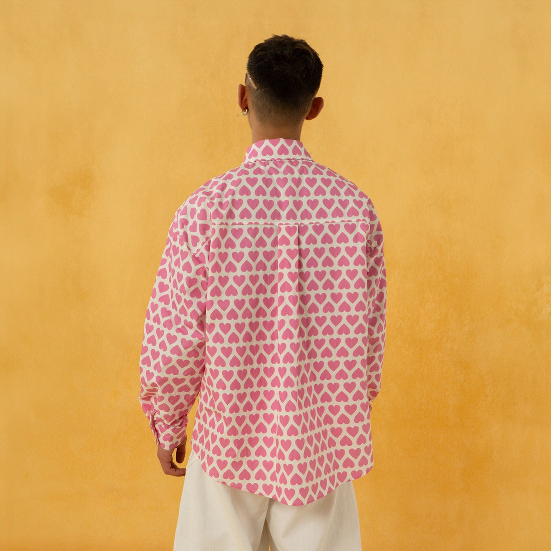 CLP Pink Heart Full-Print Shirt-Shirt-M-Free Shipping Leatheretro