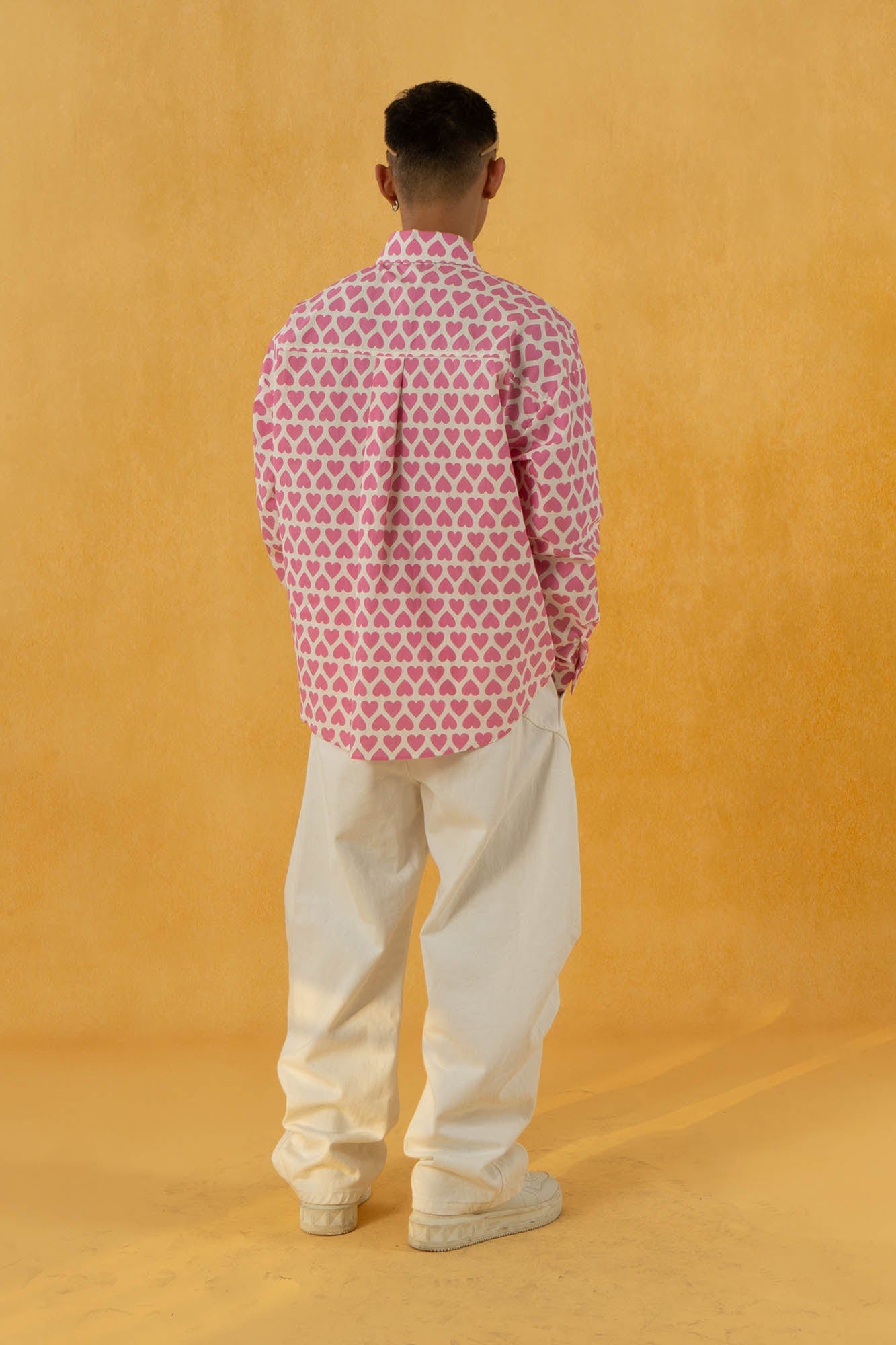 CLP Pink Heart Full-Print Shirt-Shirt-M-Free Shipping Leatheretro