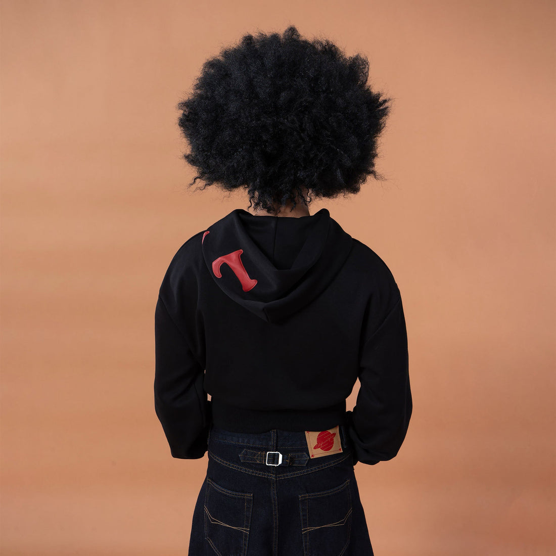 CLP Letter Patch Cropped Zip-Up Hoodie-Jacket-S (Preorder)-Free Shipping Leatheretro