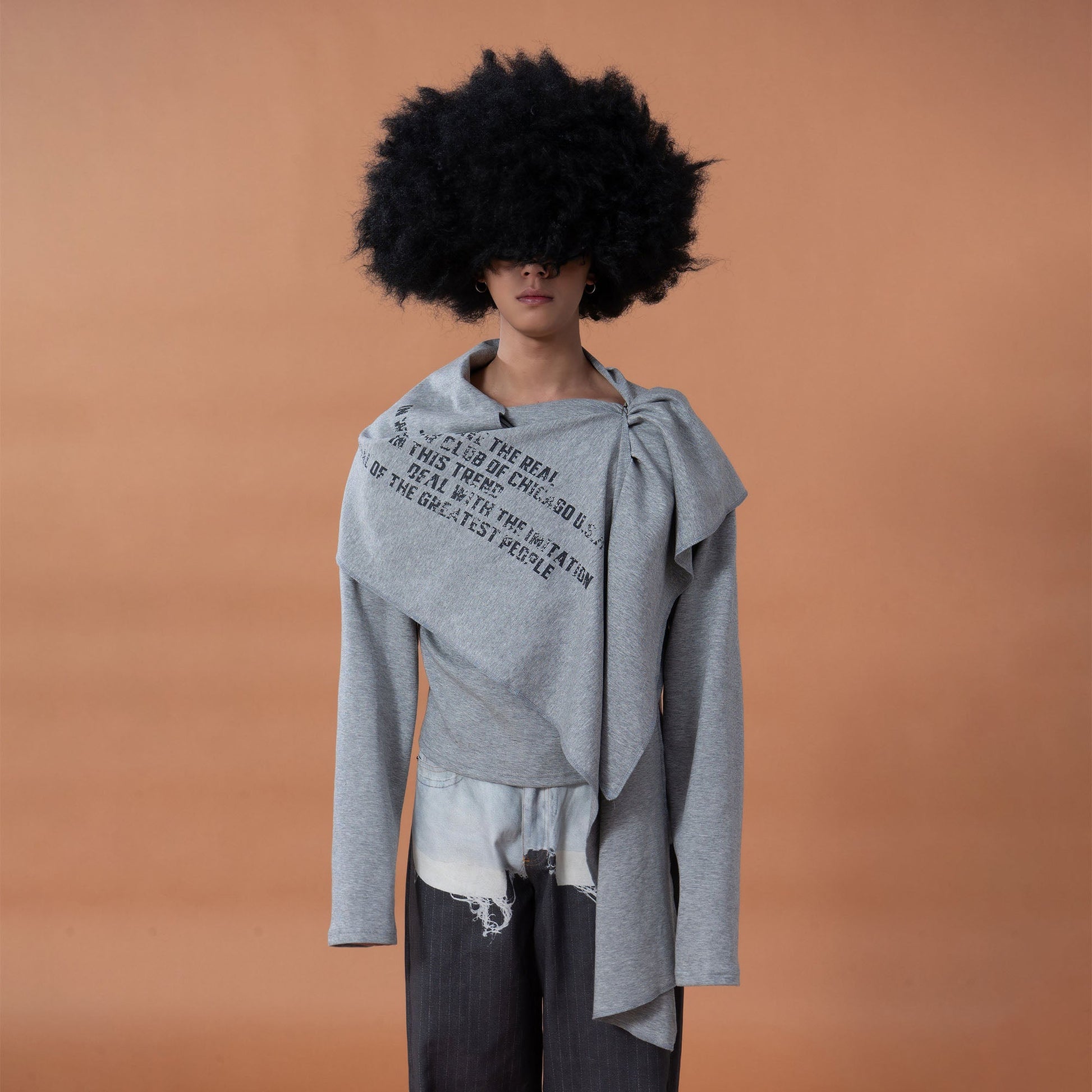 CLP Deconstructed Shawl-Overlay Sweatshirt-Sweatshirt-S (Preorder)-Free Shipping Leatheretro