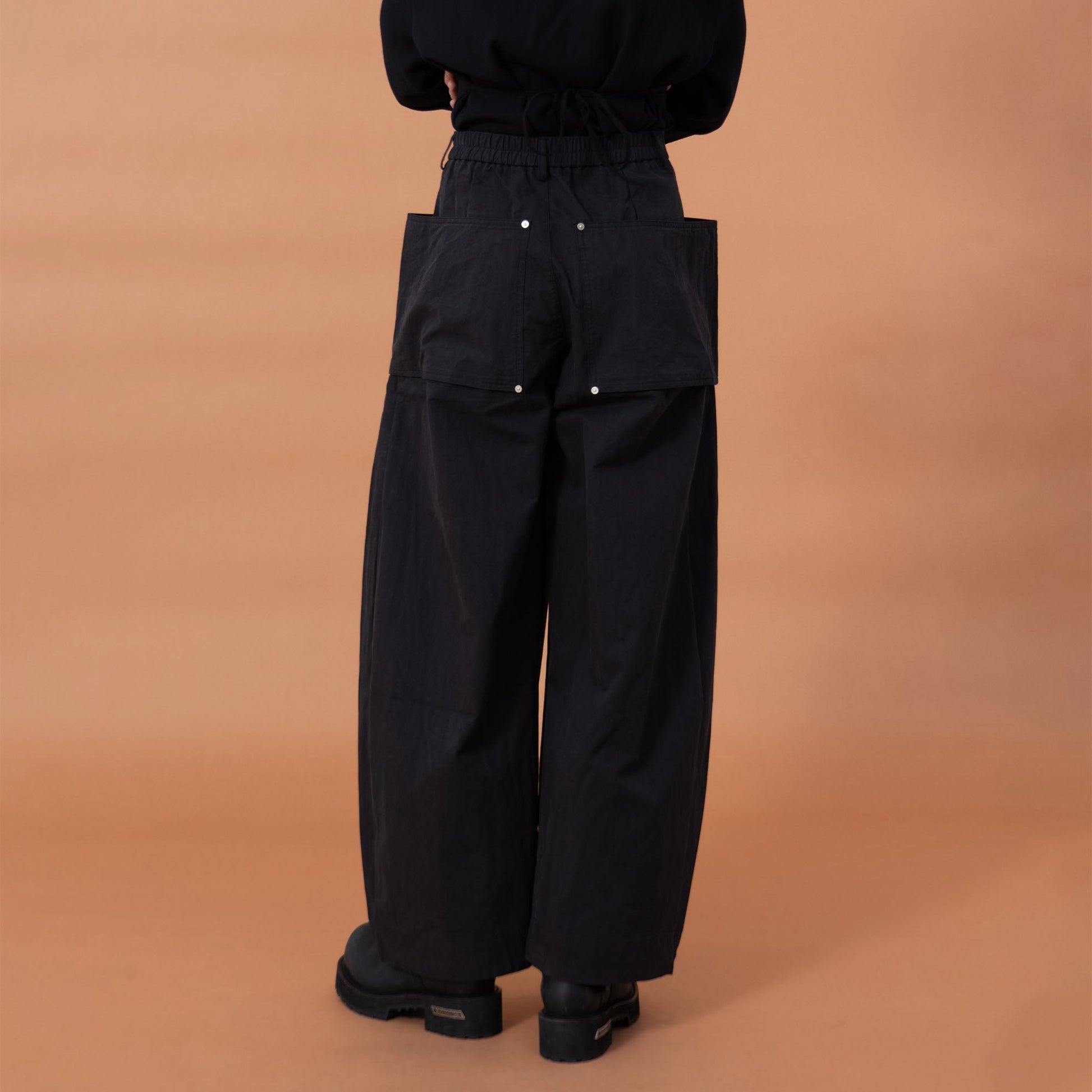 CLP Utility Big-Pocket Barrel Pants-Pants-M-Black-Free Shipping Leatheretro