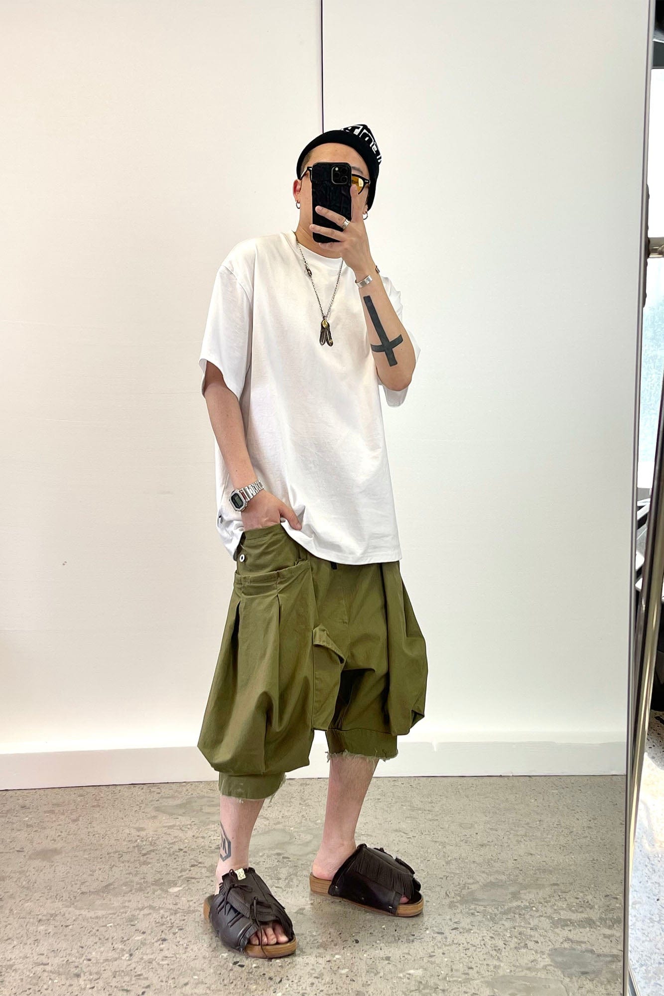 ME DA IGUAL Multi-Pocket Raw Hem Utility Balloon Shorts-Shorts-M-Free Shipping Leatheretro