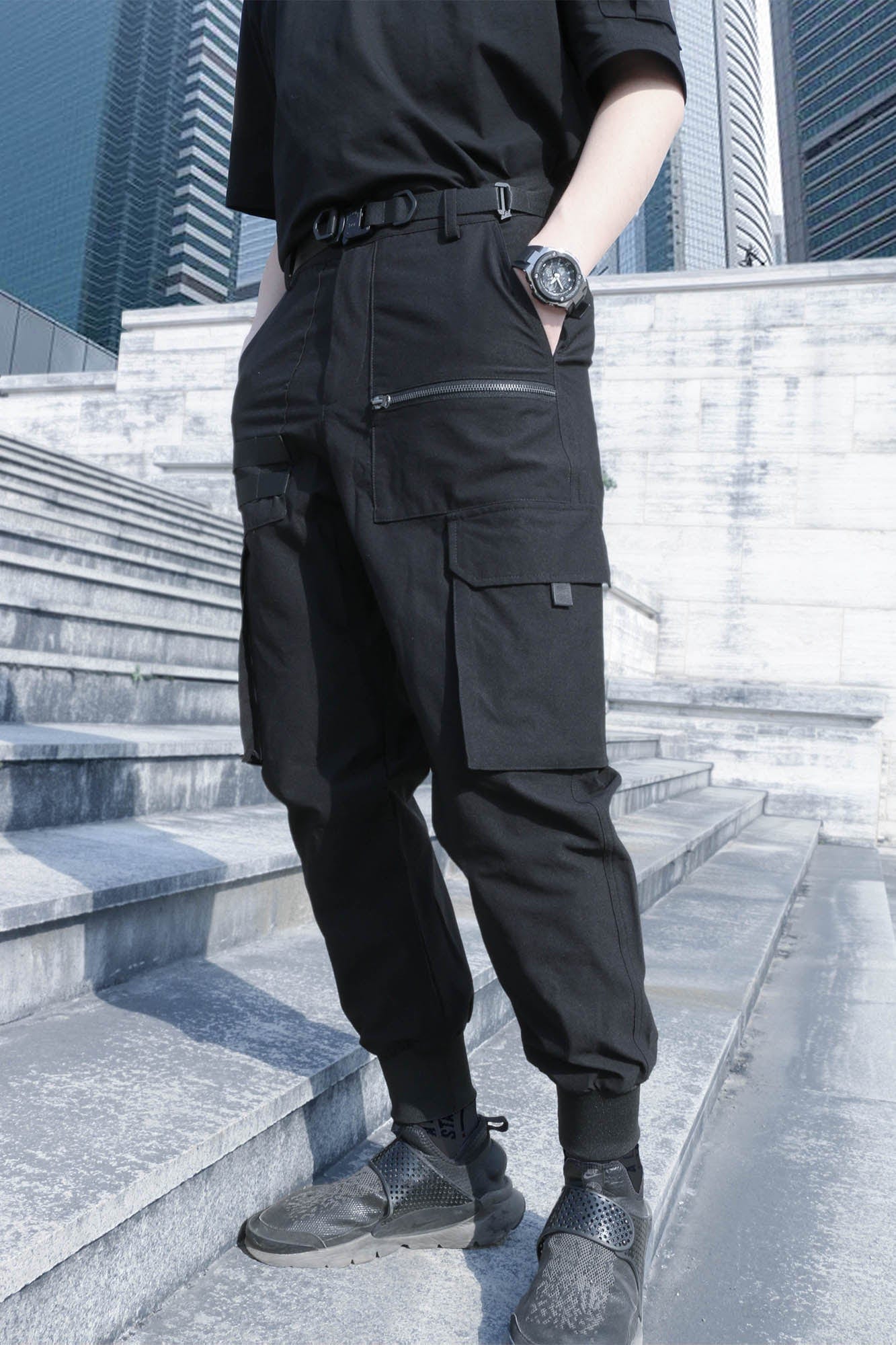 SILENSTORM Multi-Pocket Utility Jogger Pants-Pants-S-Free Shipping Leatheretro