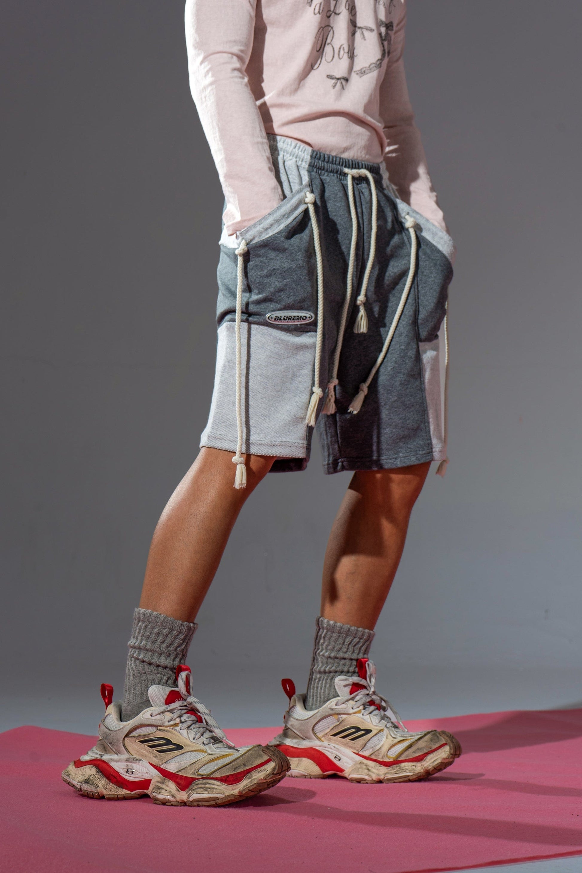 CLP Star Deconstructed Draw-String Pocket Shorts-Shorts-M-Dark Grey-Free Shipping Leatheretro