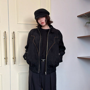 OKAYTHXBYE Wool-Padded Faux Suede Jacket-Jacket-S (Preorder)-Free Shipping Leatheretro