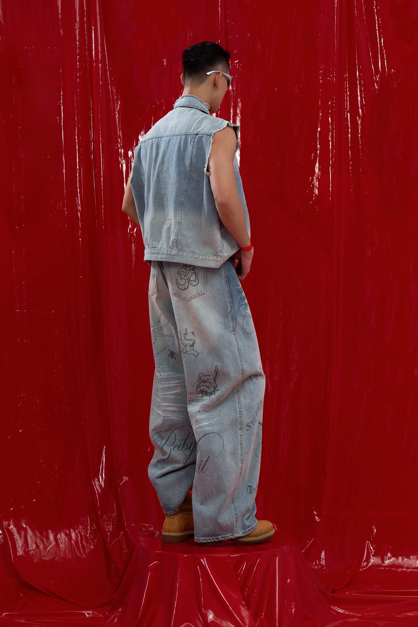 CLP Washed Frayed-Hem Vest-Vest-M (Preorder)-Free Shipping Leatheretro