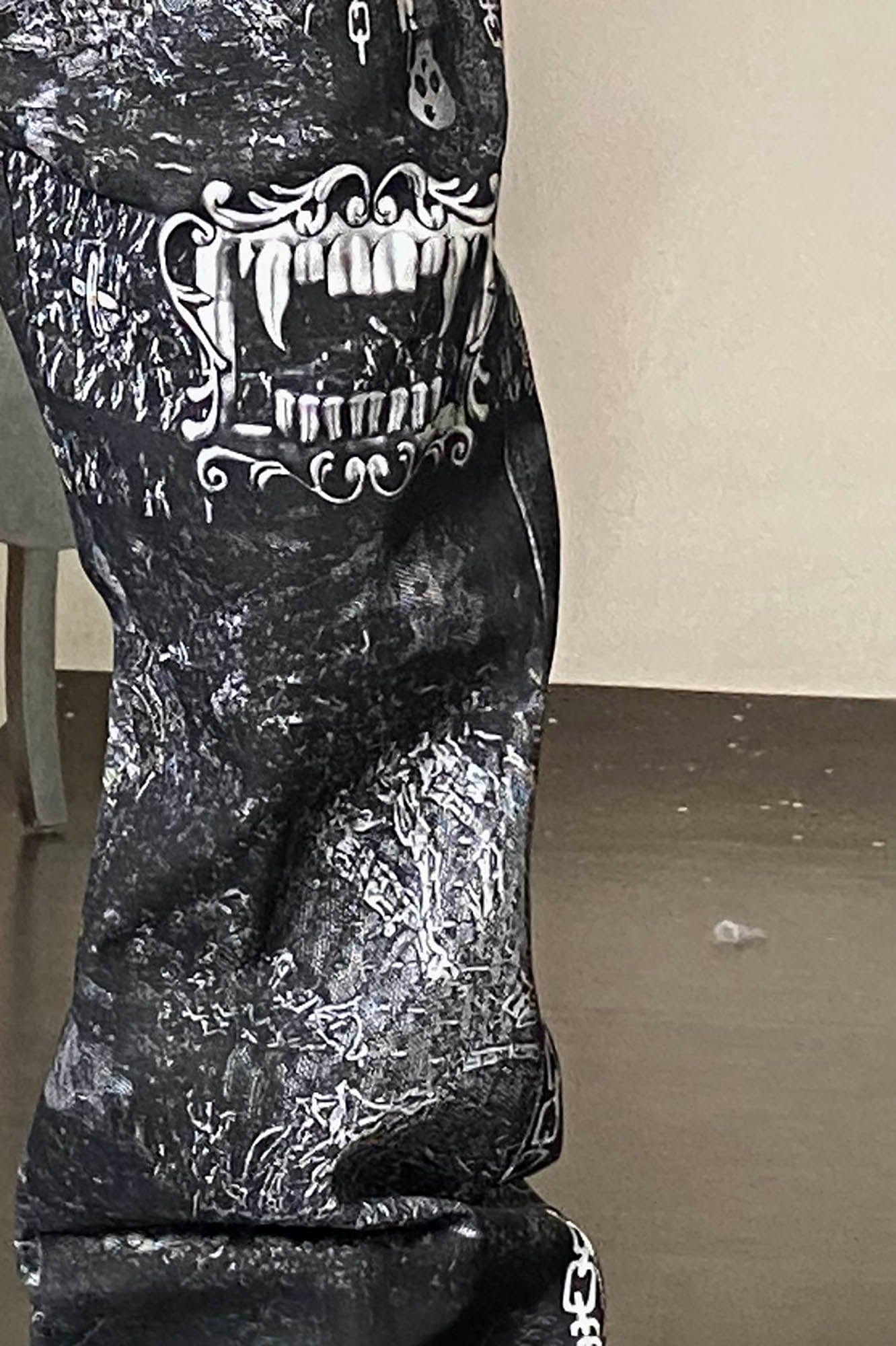 DND4DES Chains Straight-Leg Pants-Pants-S-Free Shipping Leatheretro