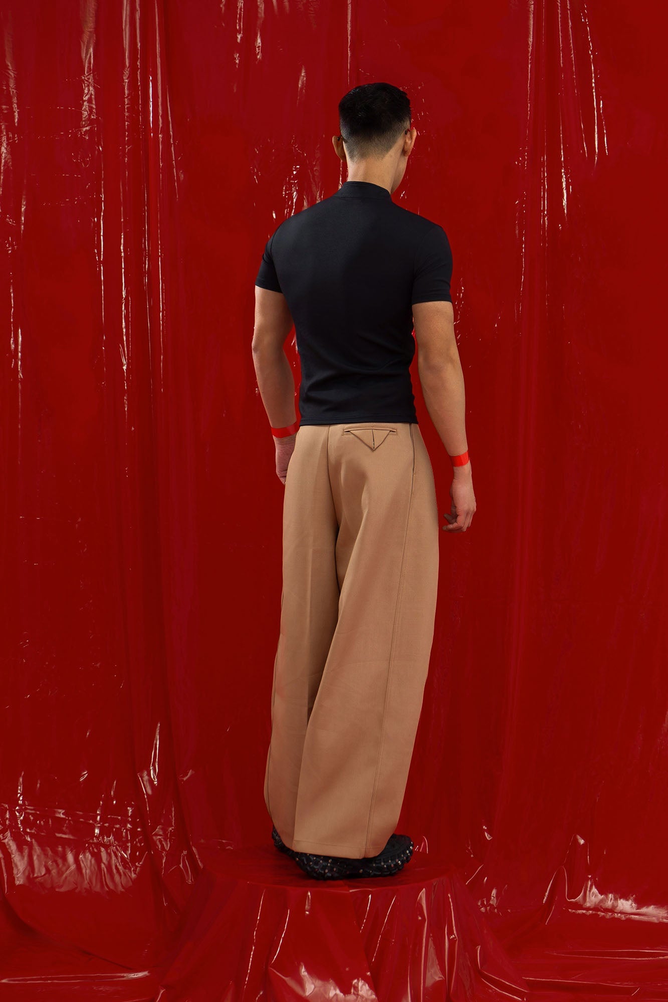 CLP Classic Pleats Oversized Pants-Pants-M-Brown-Free Shipping Leatheretro
