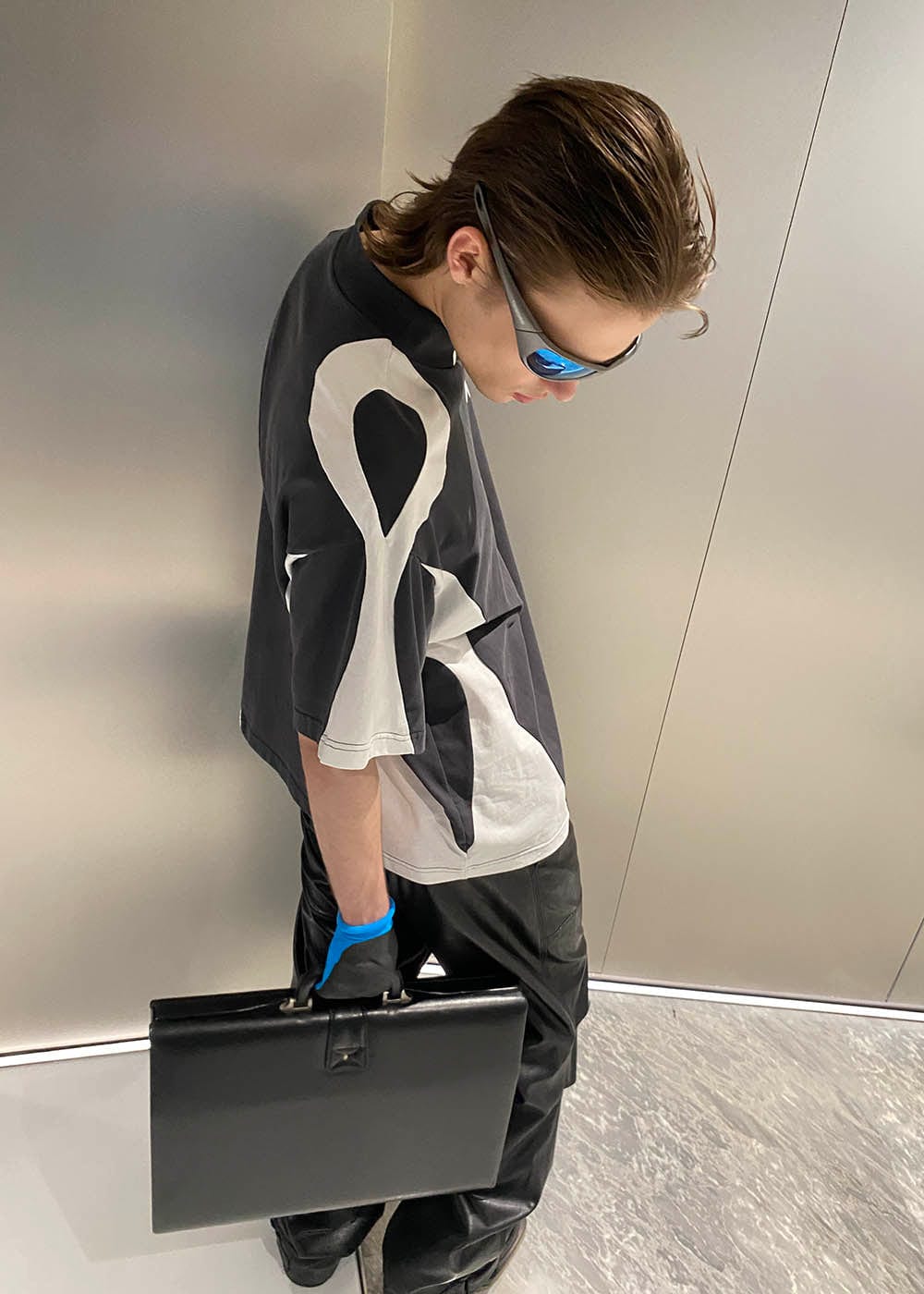 UMAMIISM Modern Spliced Racing T-Shirt-T Shirt-XS-Dark Grey-Free Shipping Leatheretro