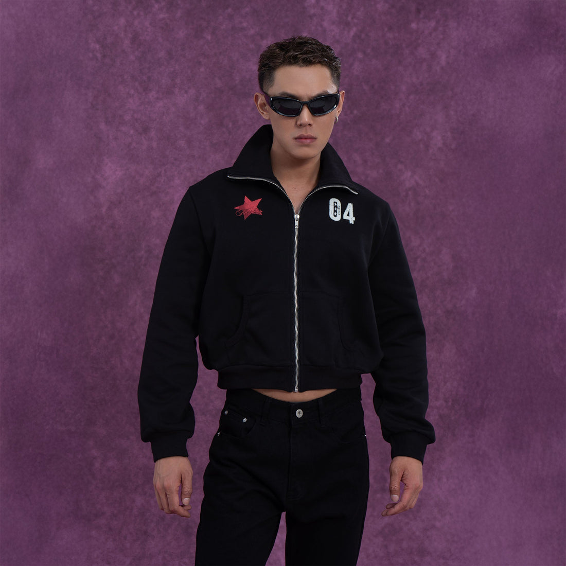 CLP No.04 Cropped Track Jacket-Jacket-S-Gray-Free Shipping Leatheretro