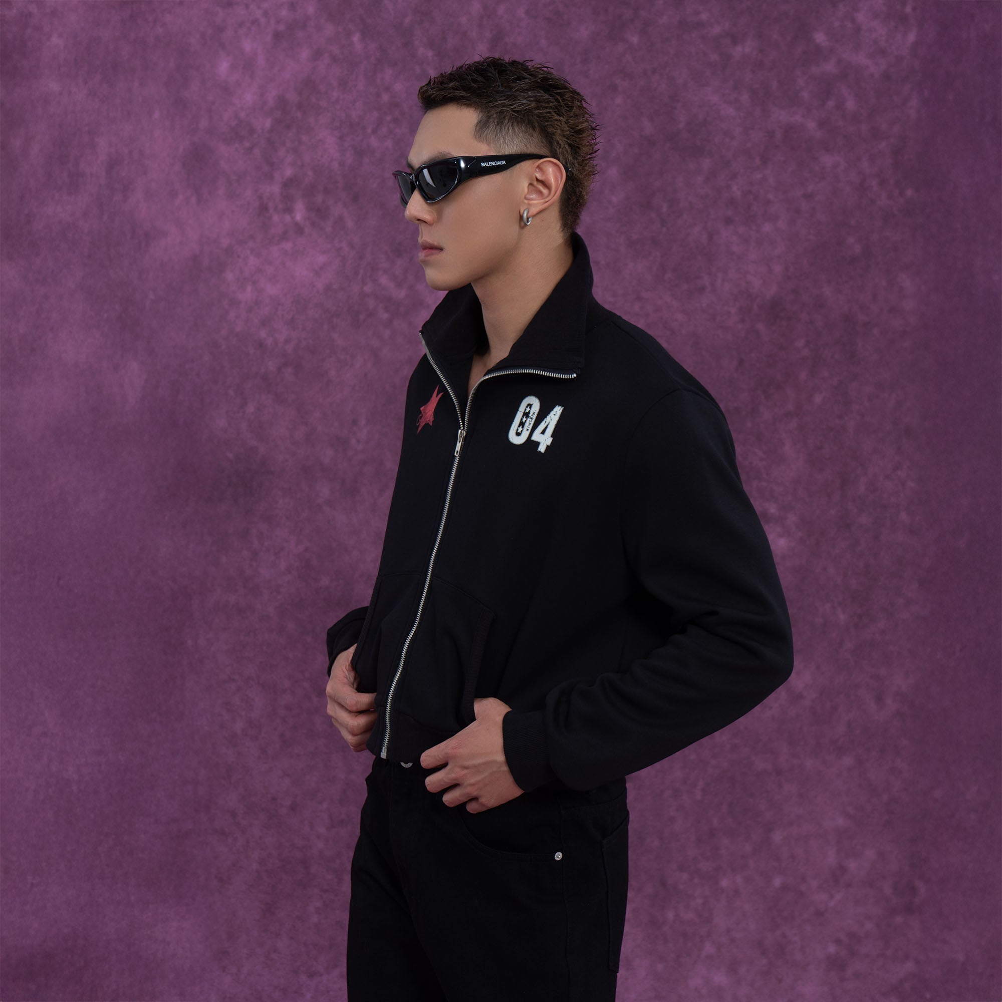 CLP No.04 Cropped Track Jacket-Jacket-S-Gray-Free Shipping Leatheretro