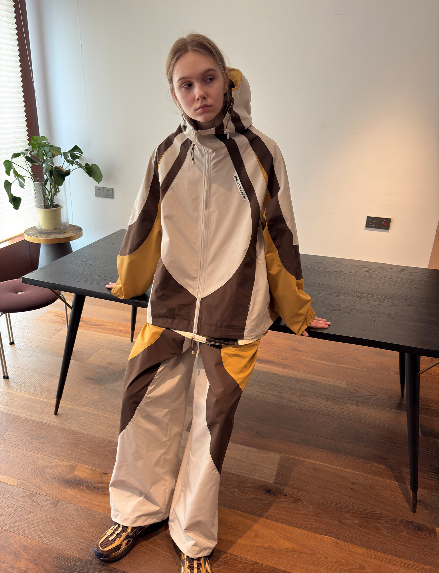 MIICHOUS Contrast Curved Panel Outdoor Pants-Pants-S-Yellow-Free Shipping Leatheretro