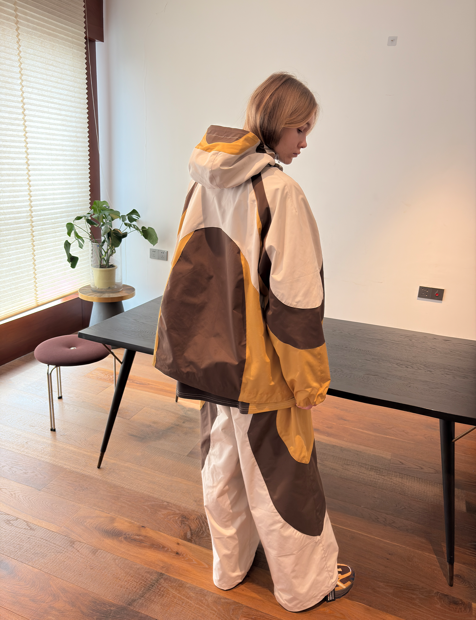 MIICHOUS Contrast Curved Panel Outdoor Pants-Pants-S-Yellow-Free Shipping Leatheretro