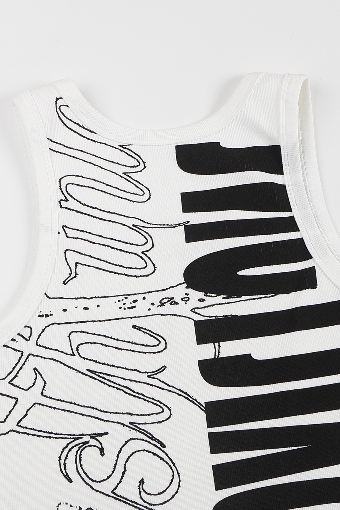 WHISTLEHUNTER Graffiti Ribbed Tank Top-Tank Top-S (Preorder)-Black-Free Shipping Leatheretro