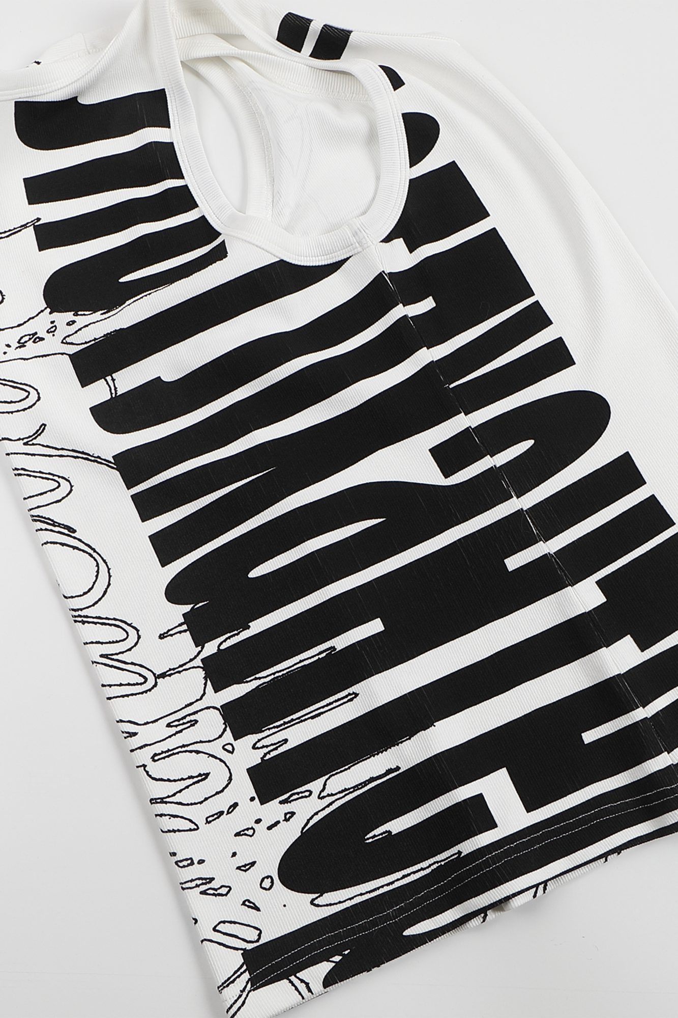 WHISTLEHUNTER Graffiti Ribbed Tank Top-Tank Top-S (Preorder)-Black-Free Shipping Leatheretro