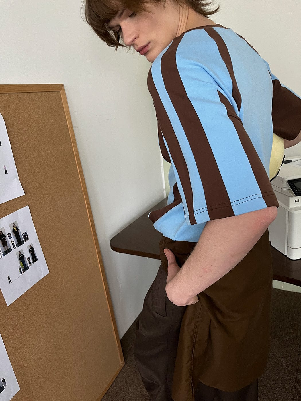 UMAMIISM Flow Line Spliced T-Shirt-T Shirt-XS-Free Shipping Leatheretro