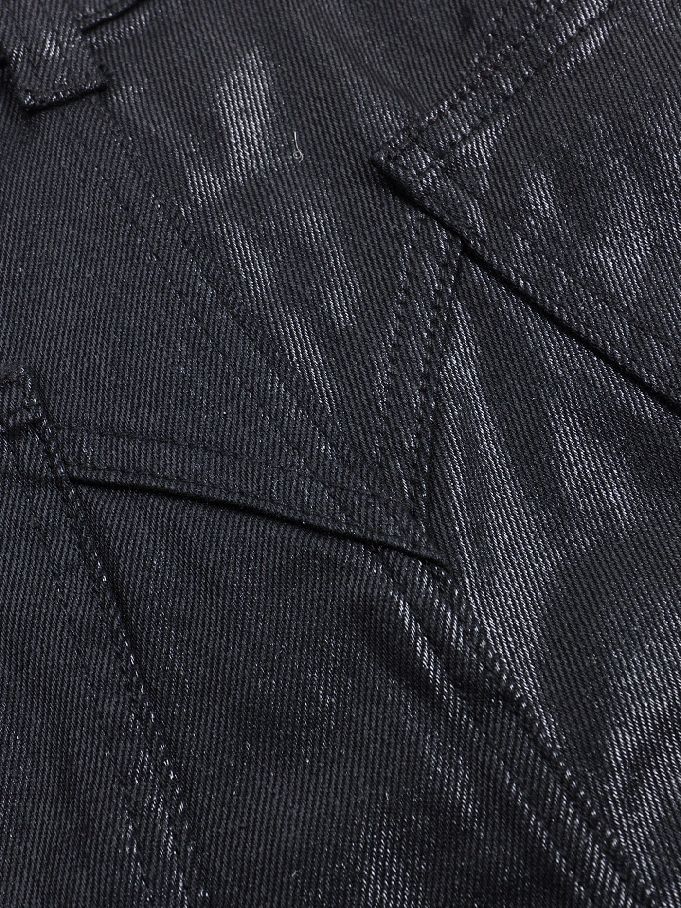 DND4DES Raw-Edge Spliced Flared Waxed Jeans-Jeans-S-Free Shipping Leatheretro