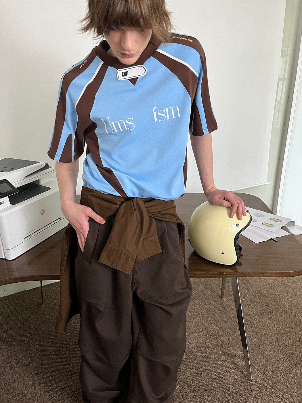 UMAMIISM Flow Line Spliced T-Shirt-T Shirt-XS-Free Shipping Leatheretro