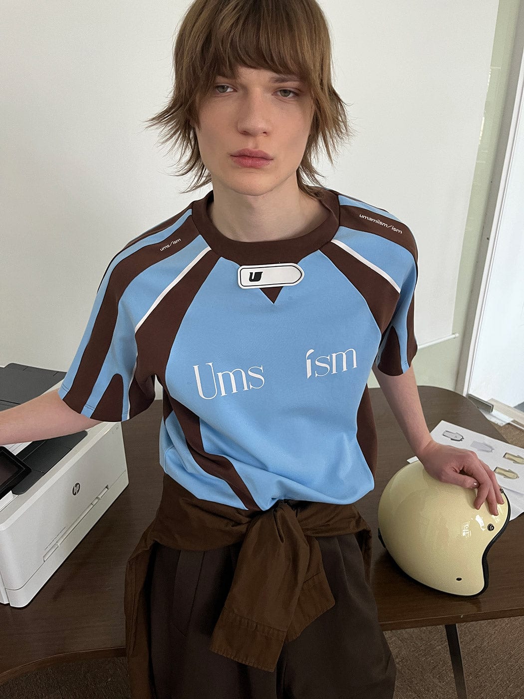 UMAMIISM Flow Line Spliced T-Shirt-T Shirt-XS-Free Shipping Leatheretro