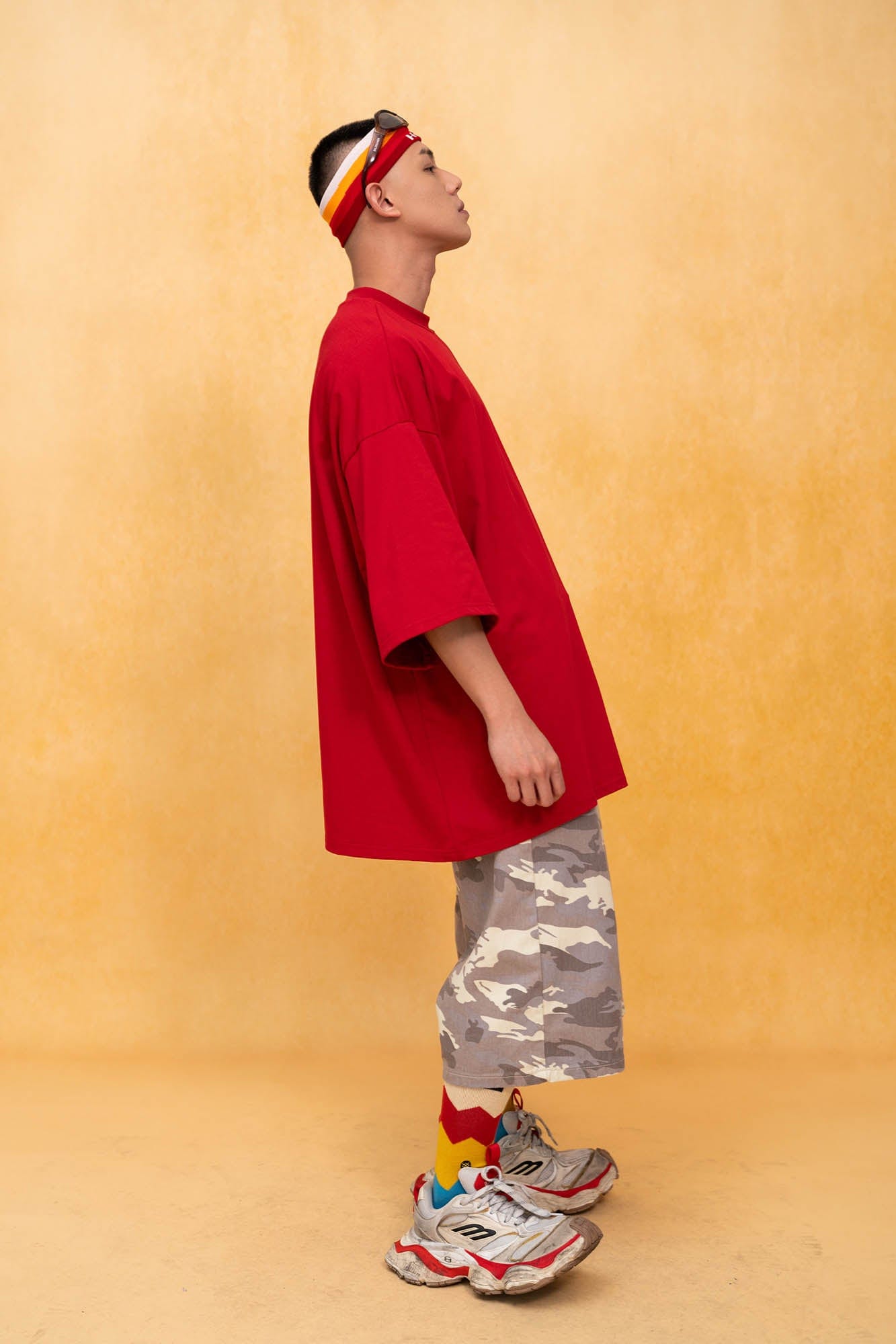 CLP Essential Heavy-Weight Oversized Boxy T-Shirt-T Shirt-M-Red-Free Shipping Leatheretro
