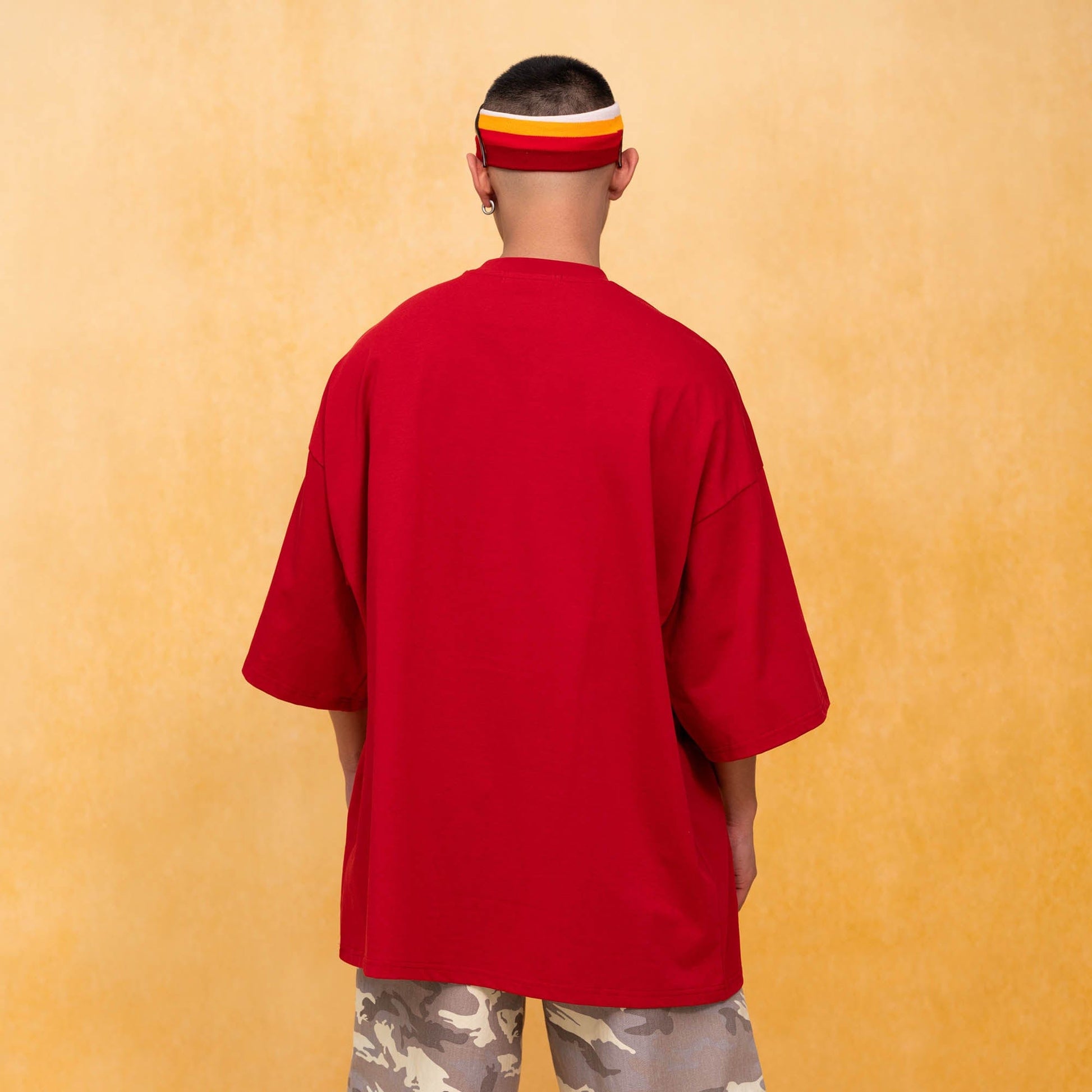 CLP Essential Heavy-Weight Oversized Boxy T-Shirt-T Shirt-M-Red-Free Shipping Leatheretro