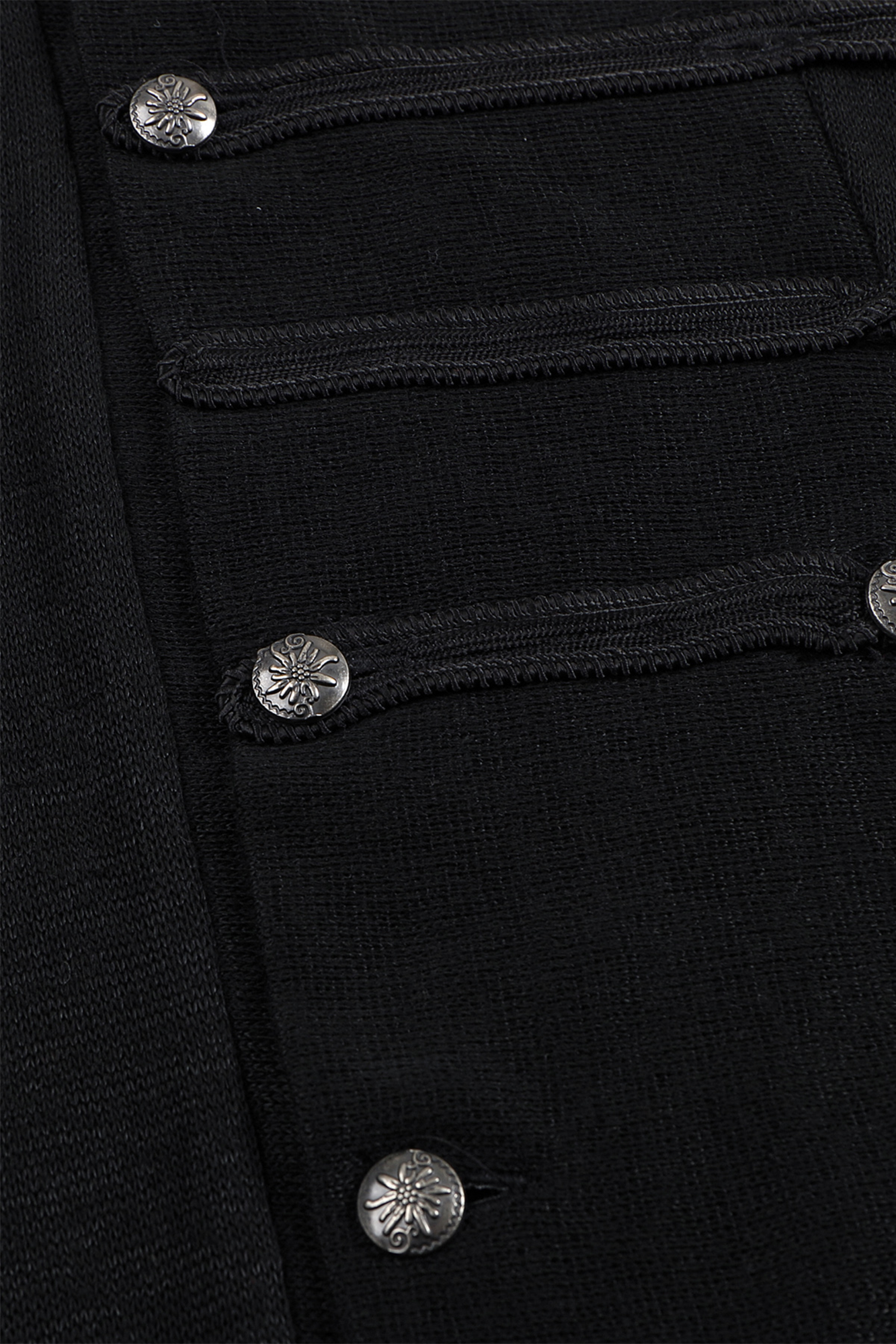 WHISTLEHUNTER Military Tape-Trim Hooded Cardigan-Jacket-S (Preorder)-Black-Free Shipping Leatheretro