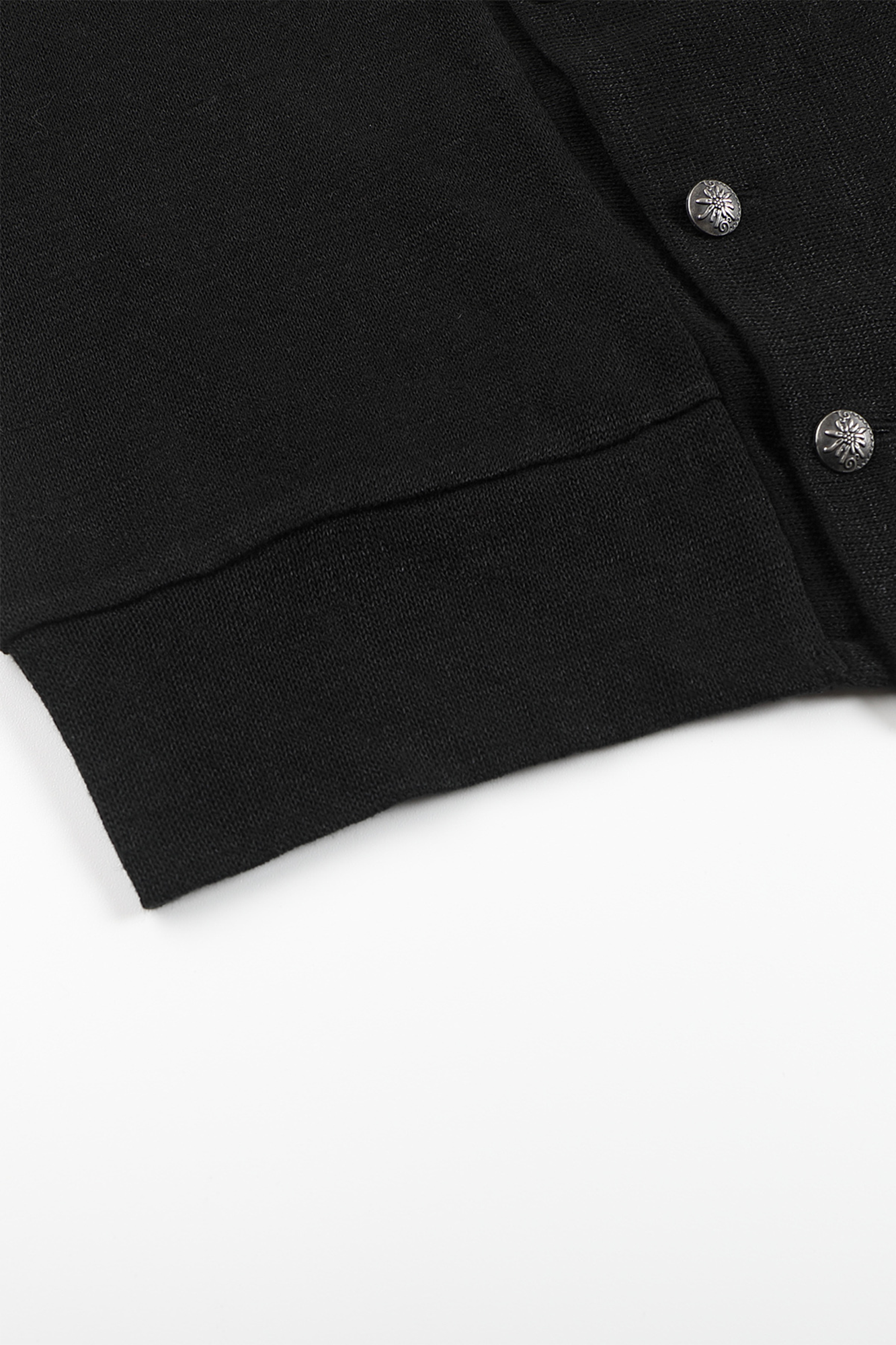 WHISTLEHUNTER Military Tape-Trim Hooded Cardigan-Jacket-S (Preorder)-Black-Free Shipping Leatheretro