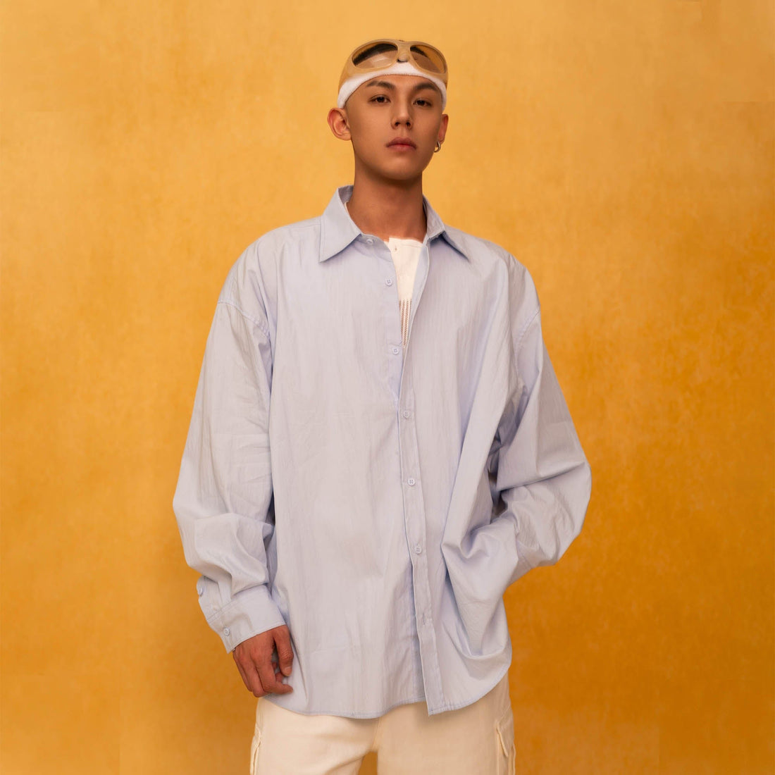 CLP Essential Crinkled Oversized Shirt-Shirt-S-Pink-Free Shipping Leatheretro