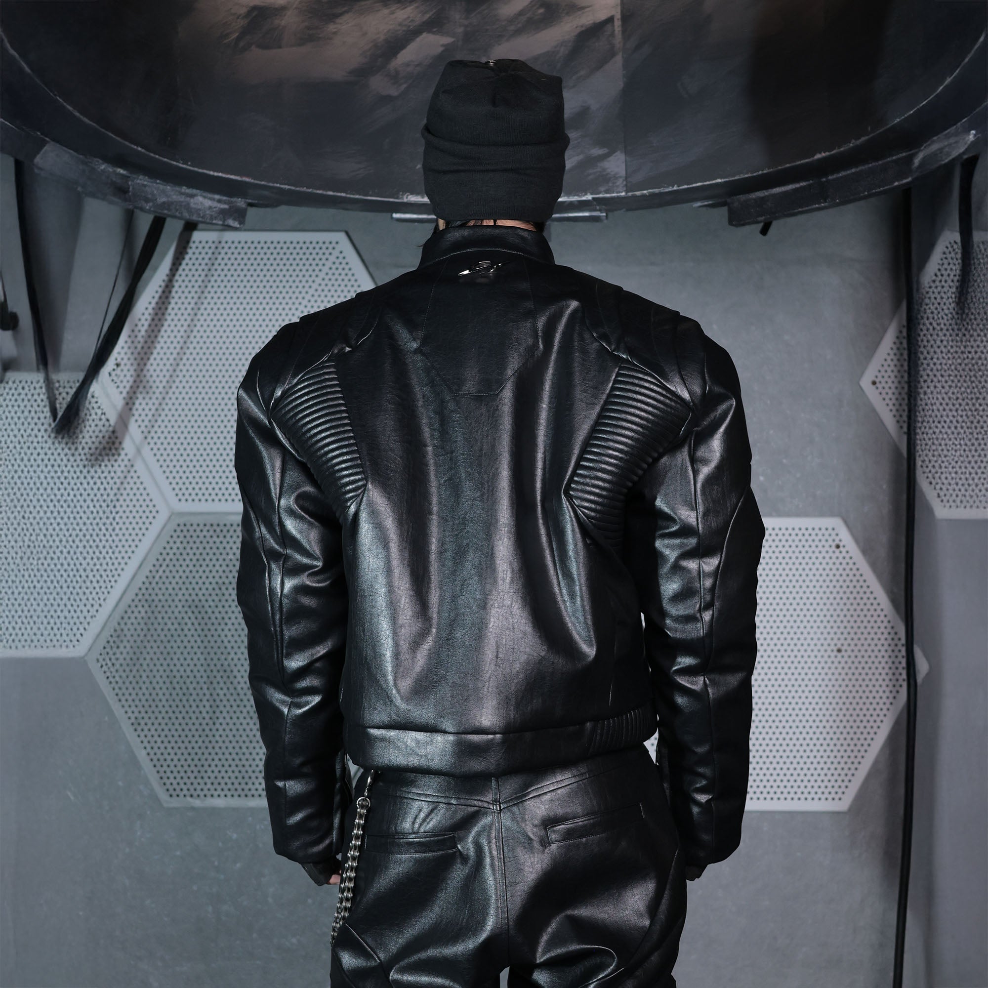 SSIN7 Armored Panel Bomber Jacket-Jacket-S (Preorder)-Free Shipping Leatheretro