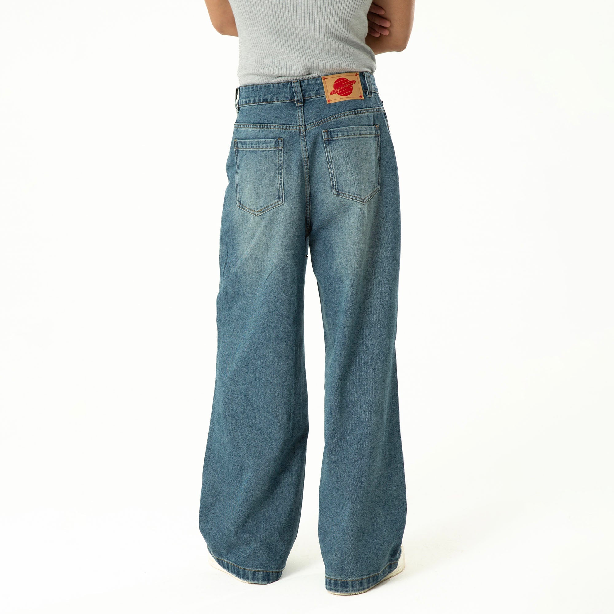 CLP Diamond Studded Wide-Leg Jeans-Jeans-M-Free Shipping Leatheretro