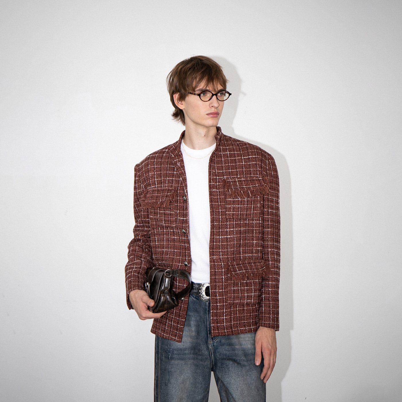 LEONSENSE Tassels Pockets Tweed Jacket-Jacket-S-Free Shipping Leatheretro