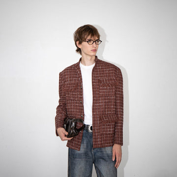 LEONSENSE Tassels Pockets Tweed Jacket-Jacket-S-Free Shipping Leatheretro