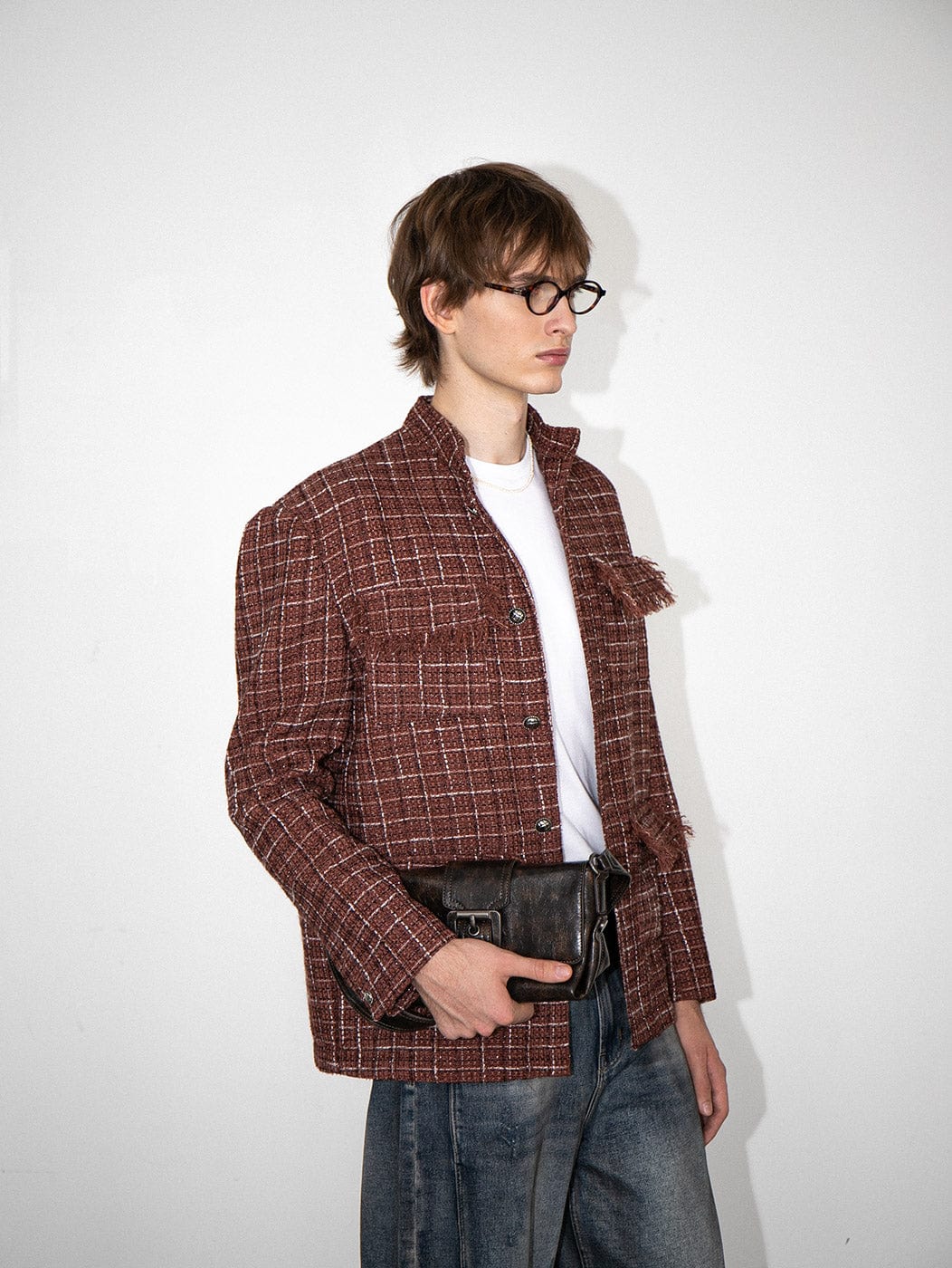 LEONSENSE Tassels Pockets Tweed Jacket-Jacket-S-Free Shipping Leatheretro