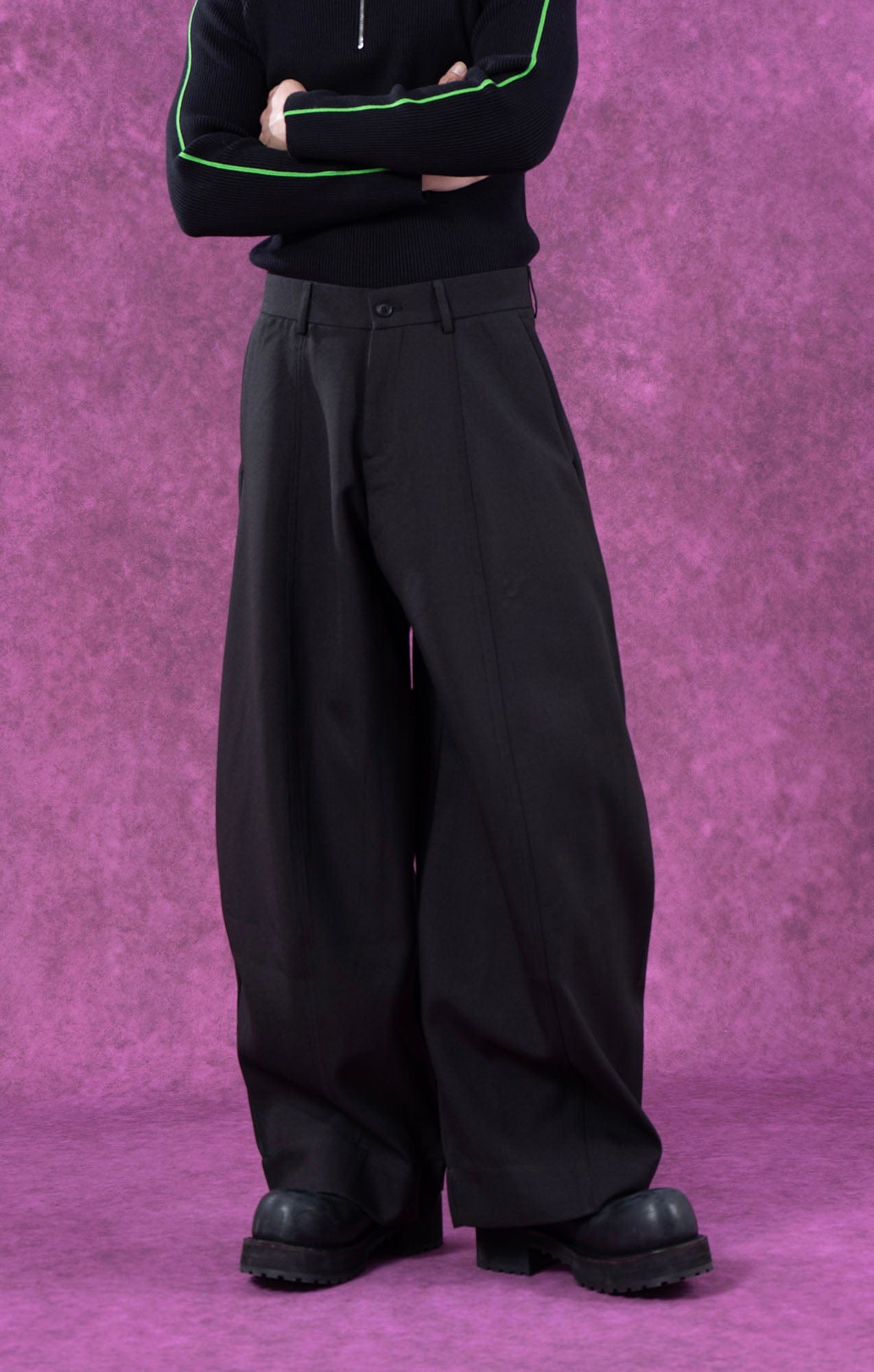 CLP Classical Oversized Trousers-Pants-M-Black-Free Shipping Leatheretro