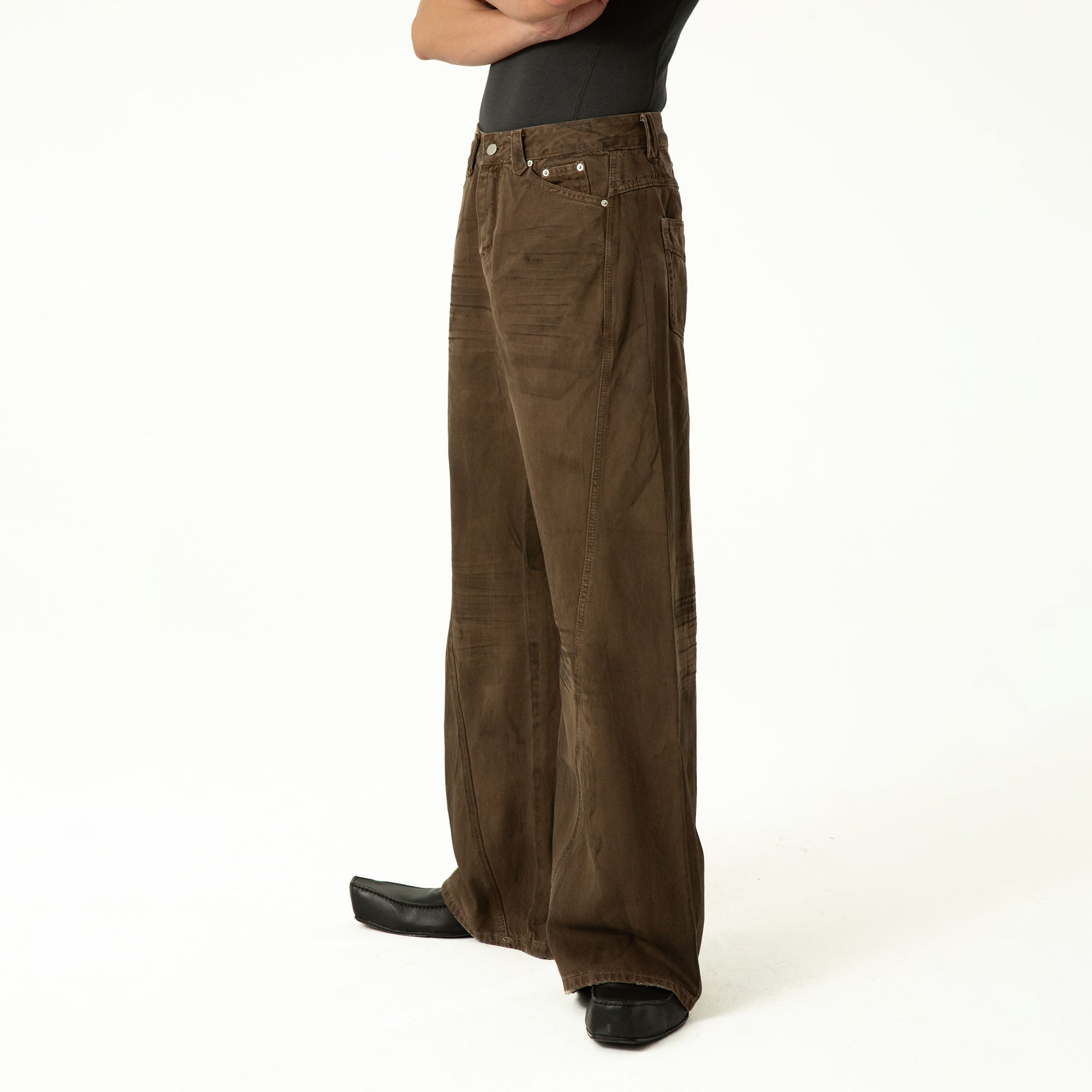 CLP Retro Panel Straight-Leg Jeans-Jeans-M-Free Shipping Leatheretro